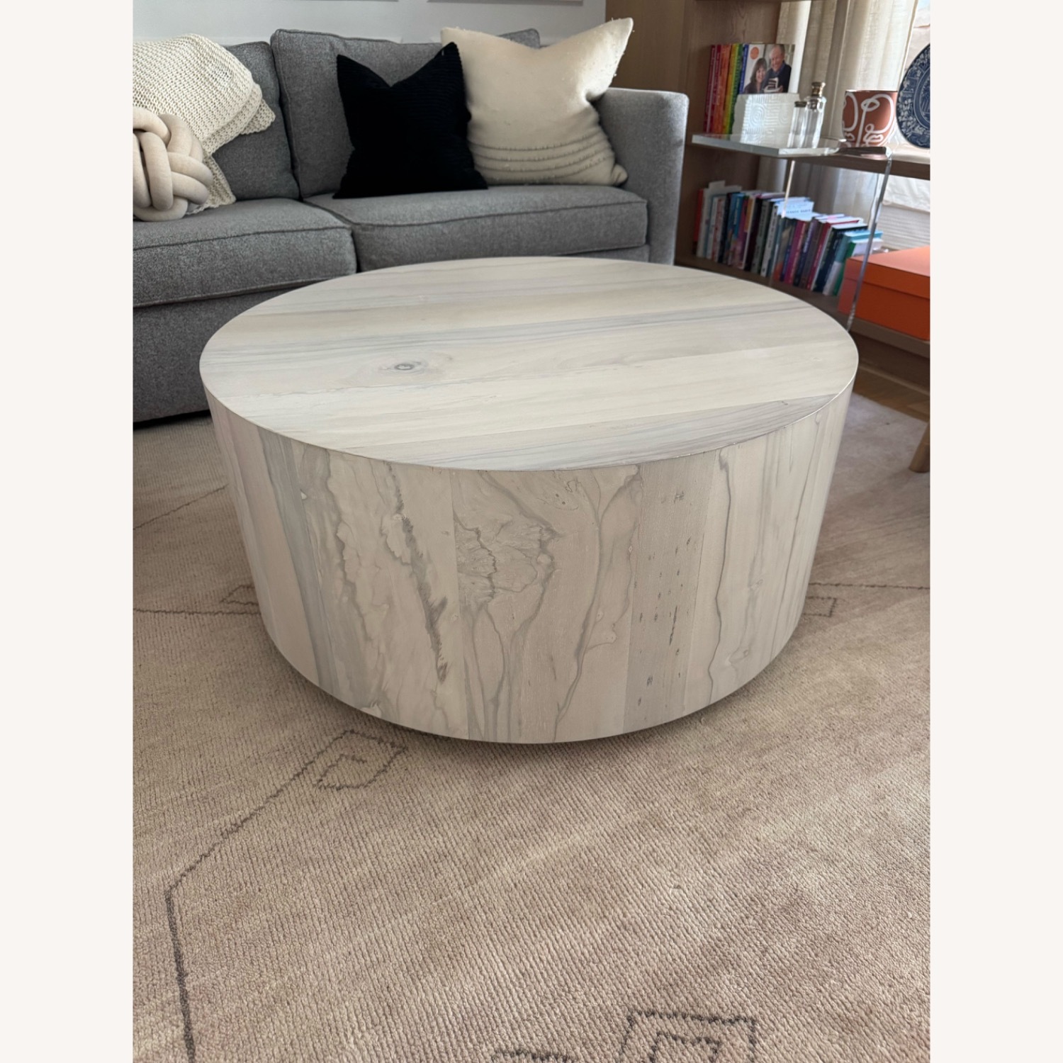 Anthropologie Swirled Drum Reclaimed Coffee Table - image-5