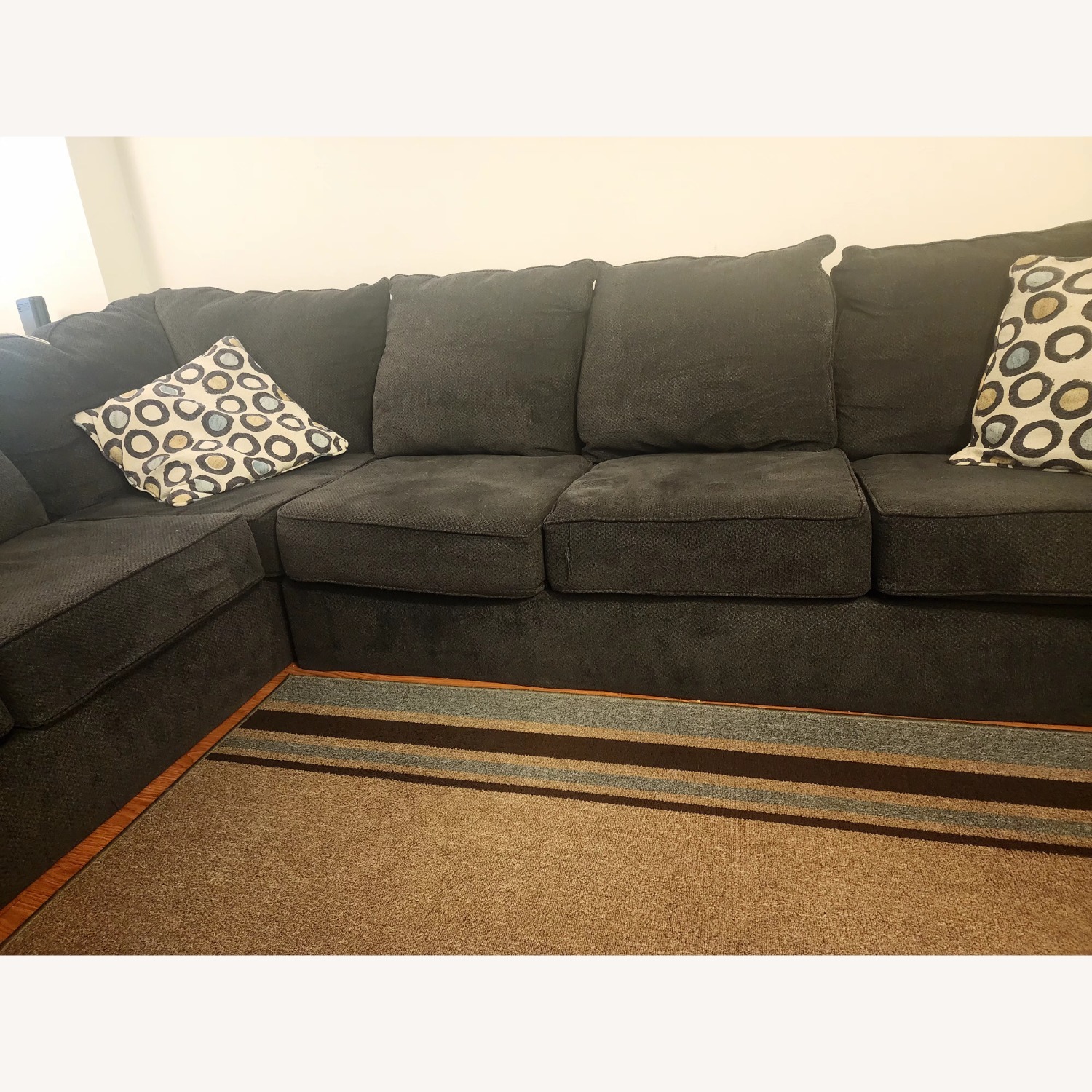 Charcoal L Shaped 2 Piece Sectional - image-0