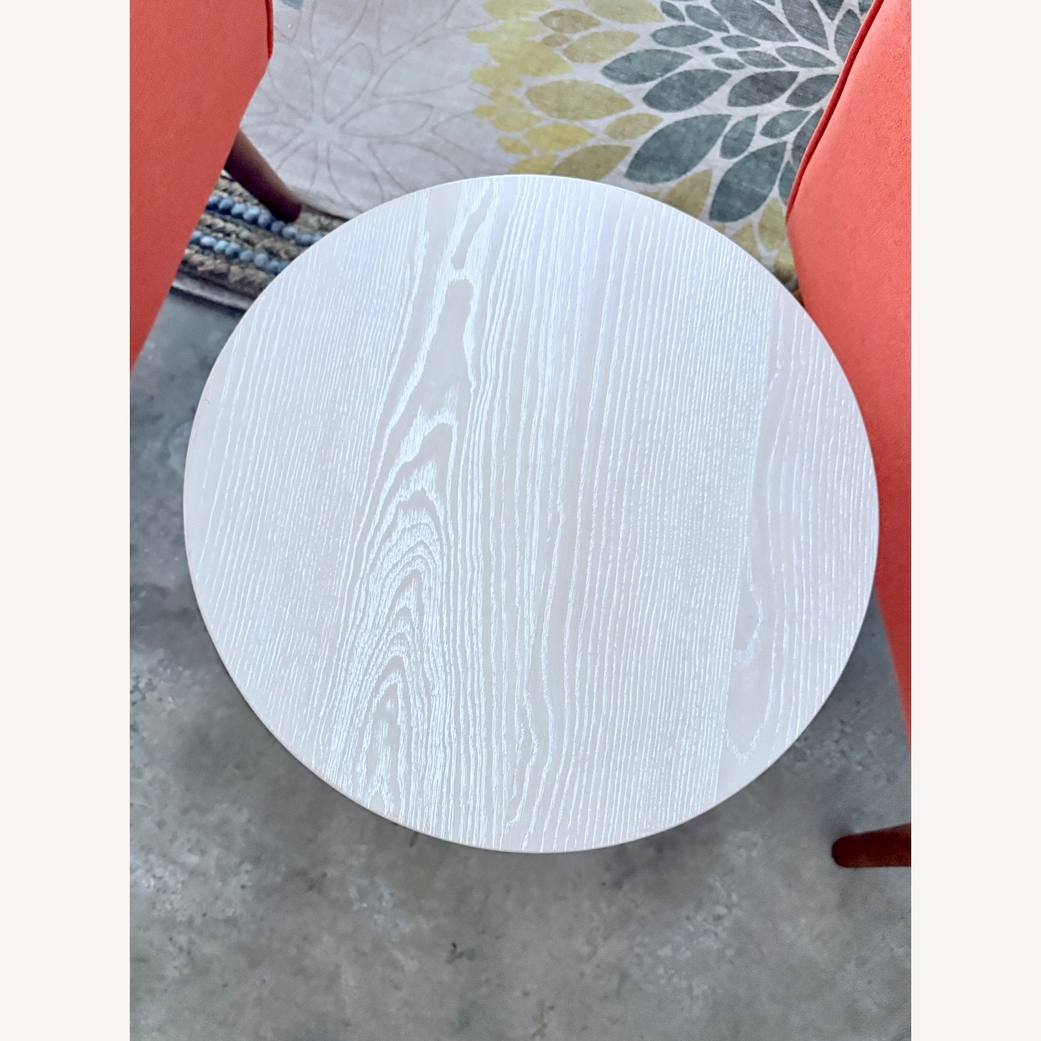 West Elm Drum Side Table, 16.5", White Wood - image-4