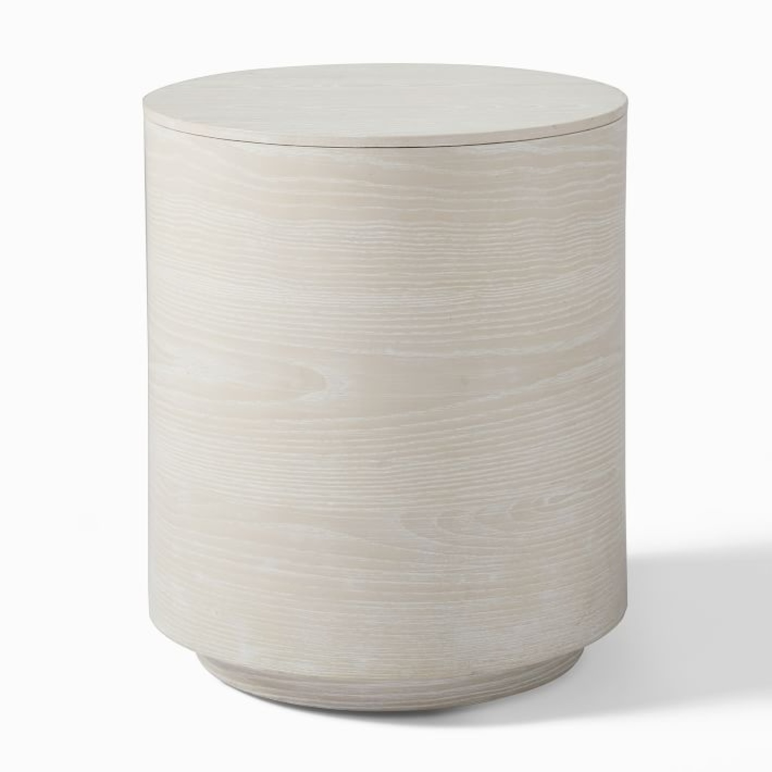 West Elm Drum Side Table, 16.5", White Wood - image-5