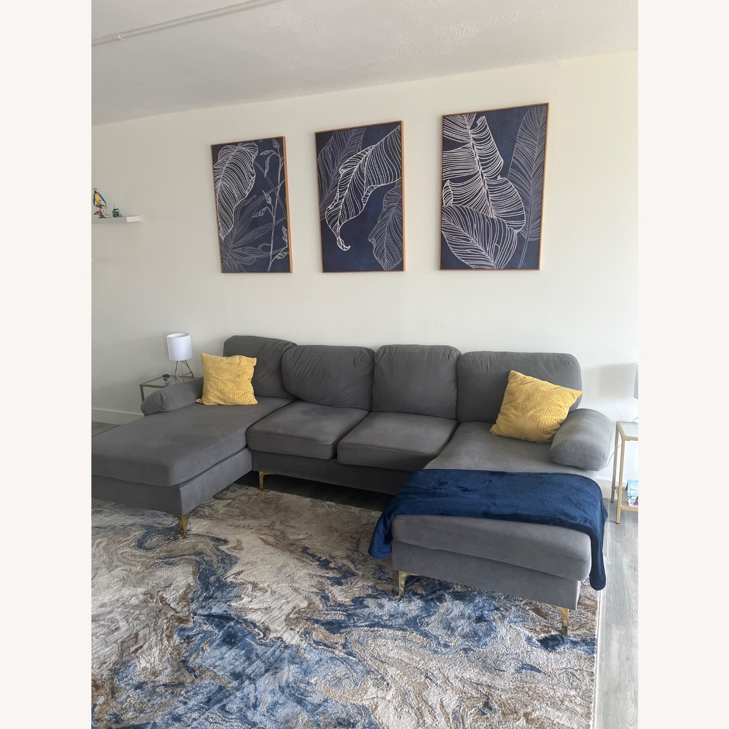 Charcoal Gray Sectional Sofa - image-1