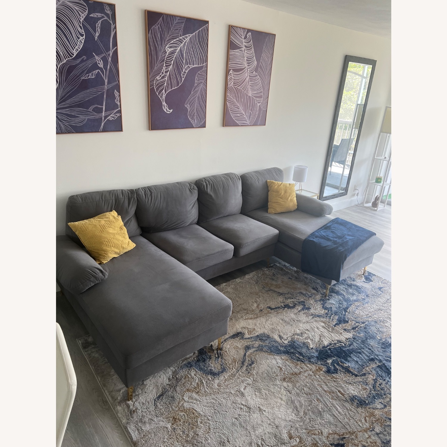 Charcoal Gray Sectional Sofa - image-2