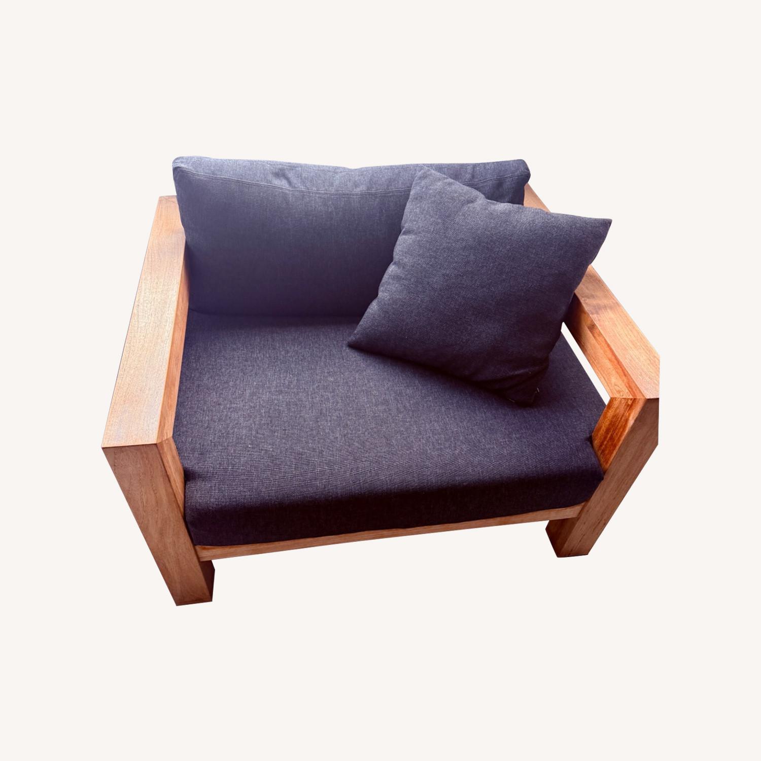 HD Buttercup Outdoor Chair and a Half with Cushions - image-0