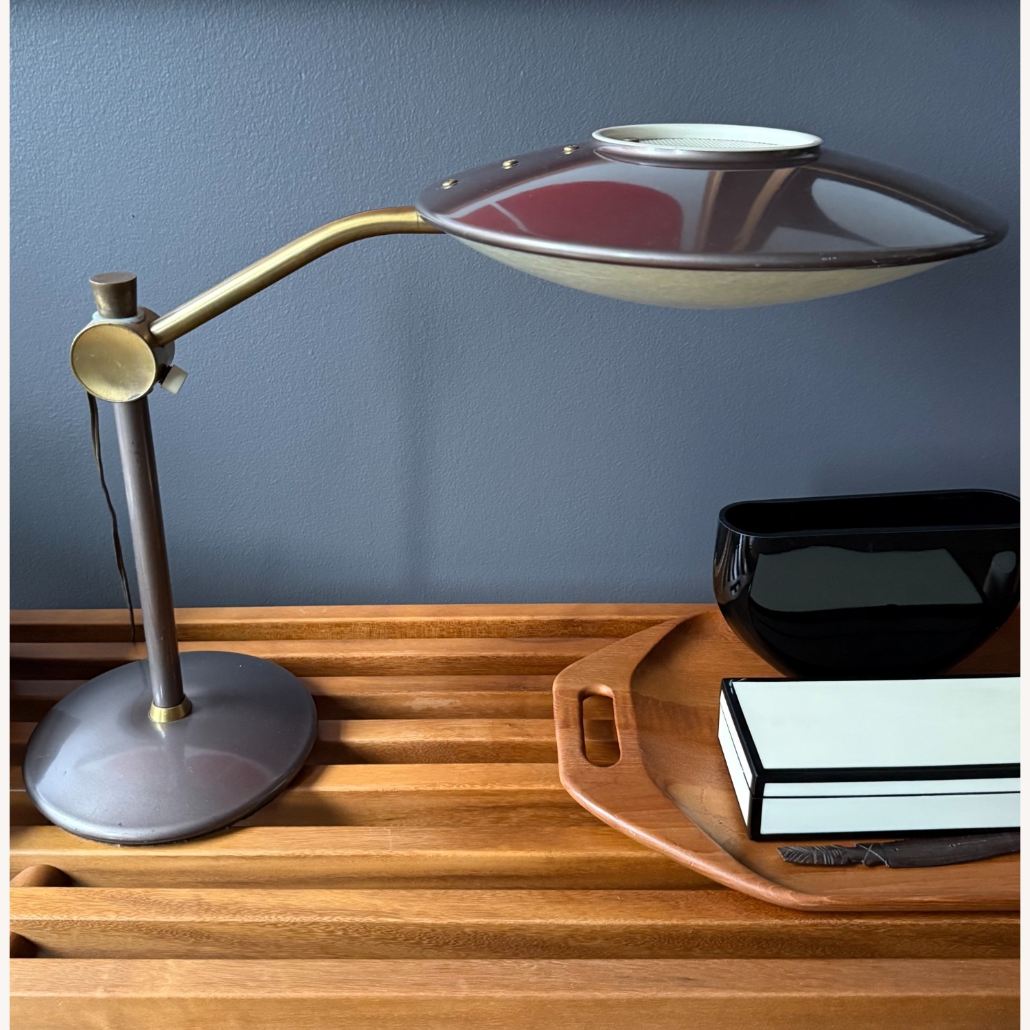 Mid-Century Dazor Flying Saucer Desk Lamp - image-2
