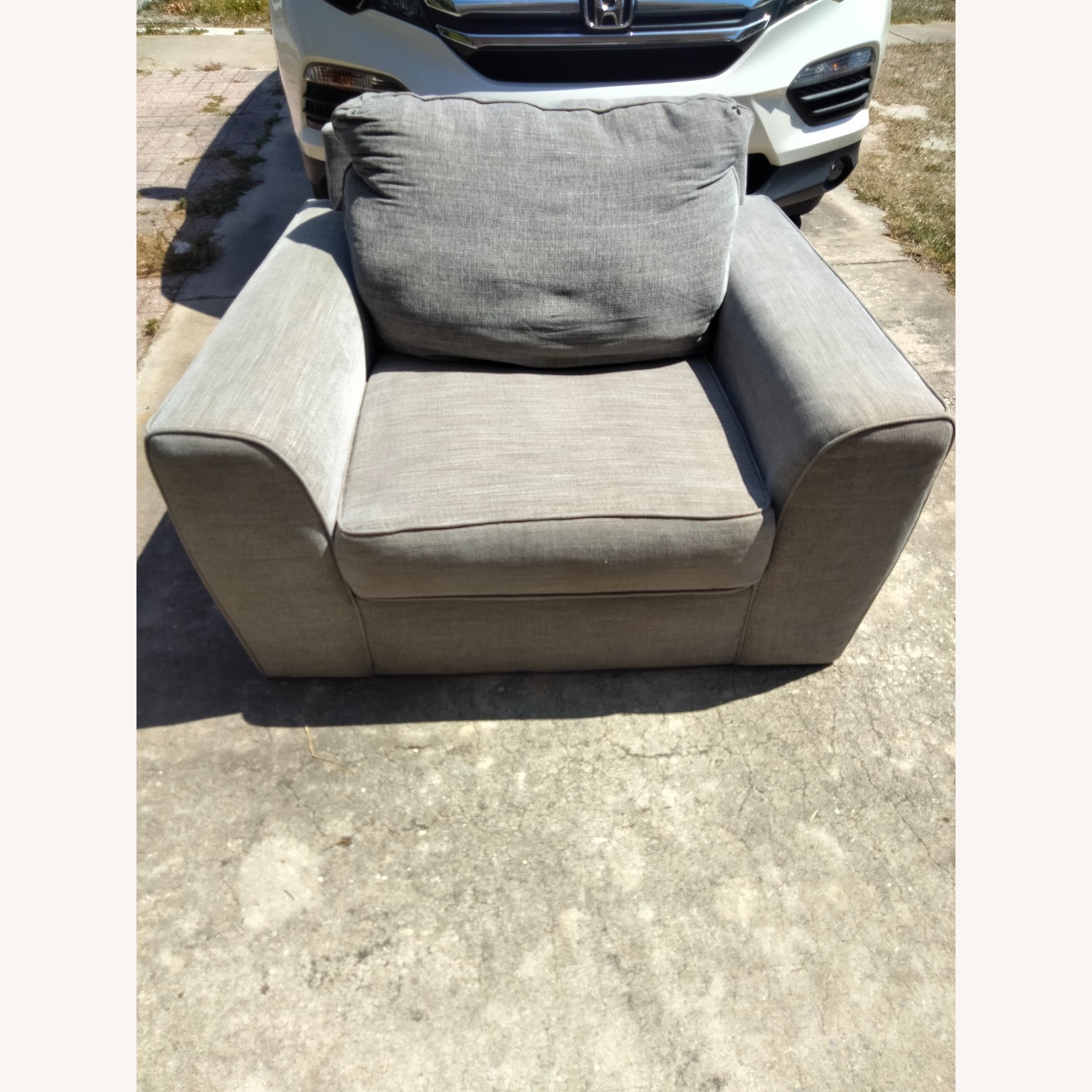 Light Grey Lounge Chair - image-4
