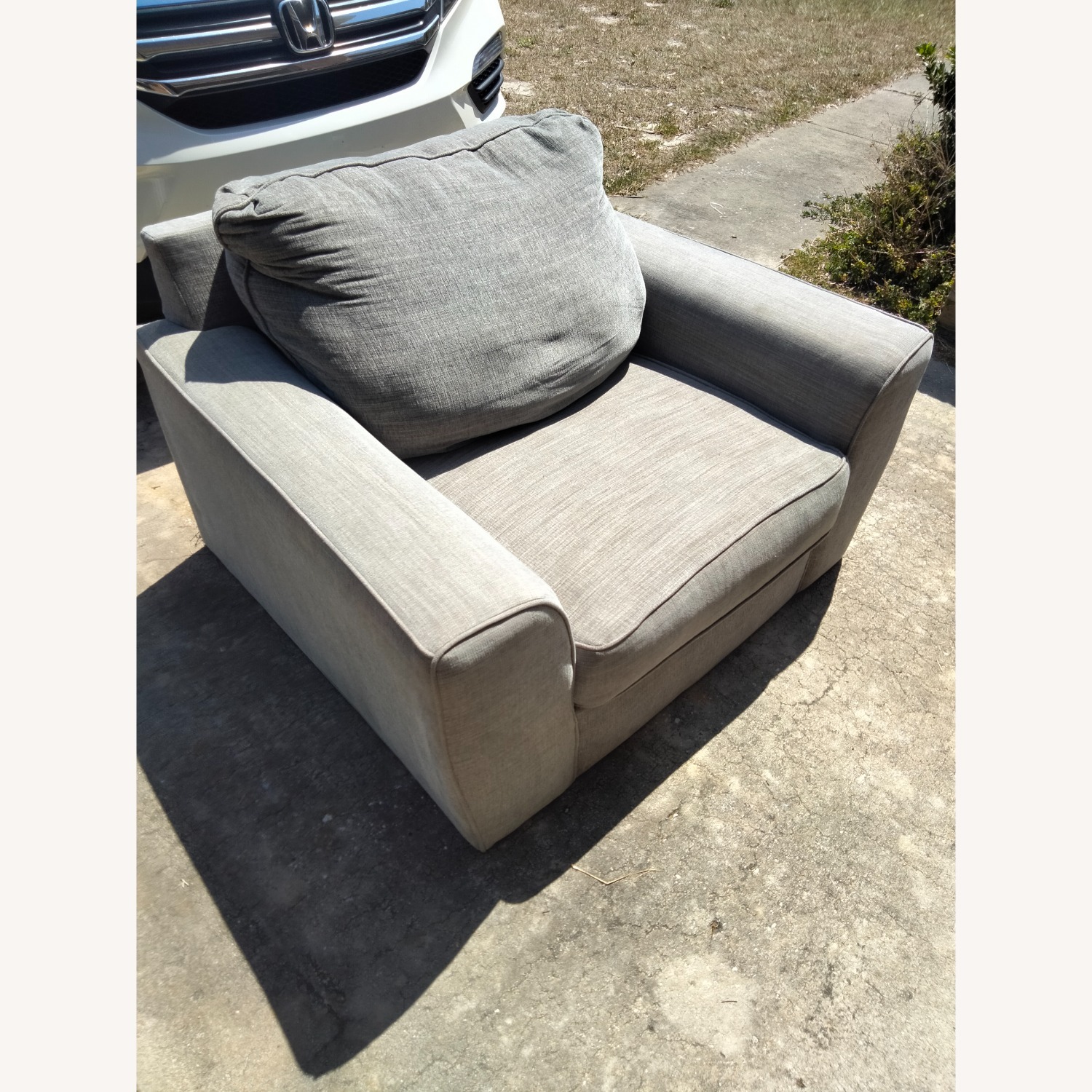 Light Grey Lounge Chair - image-6