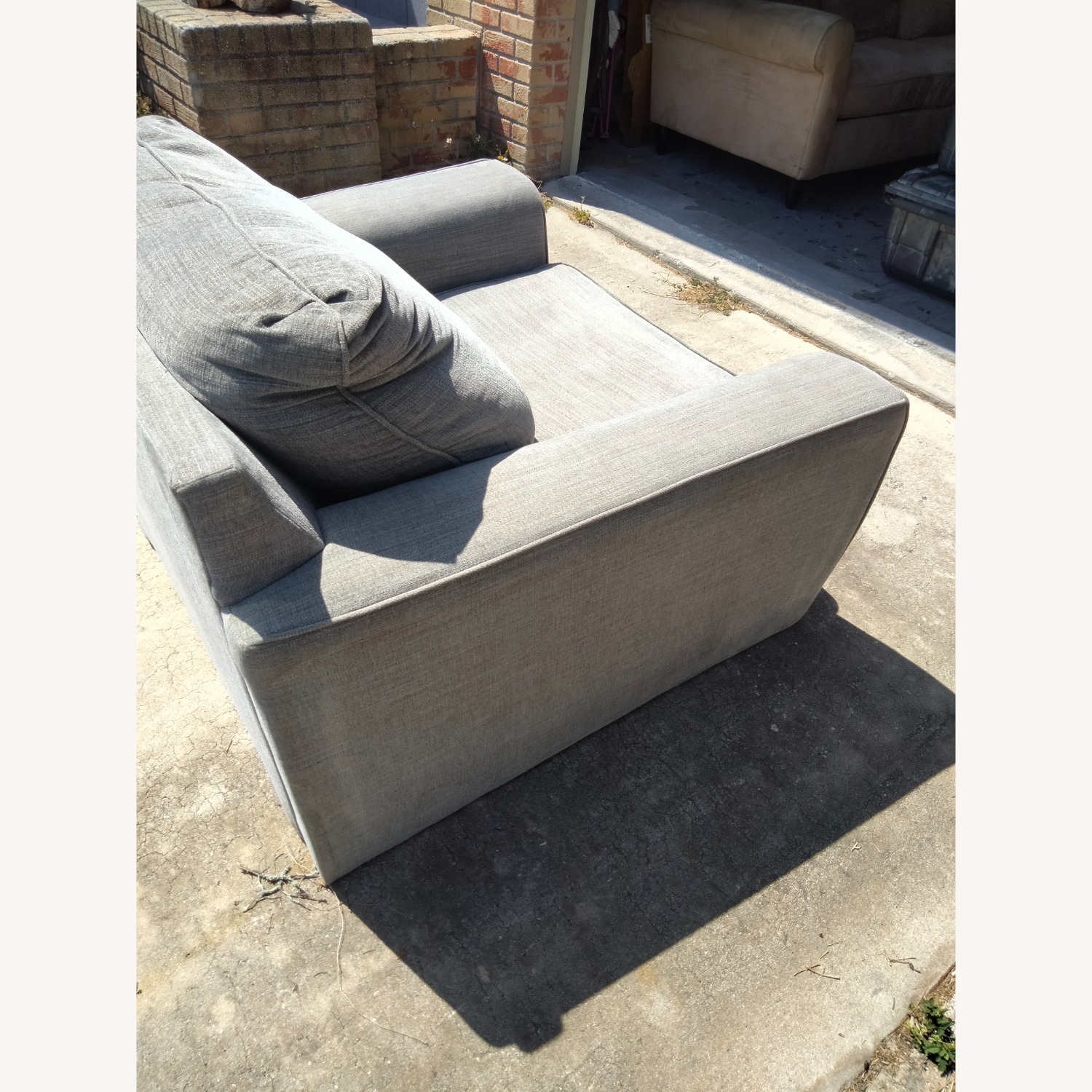 Light Grey Lounge Chair - image-3