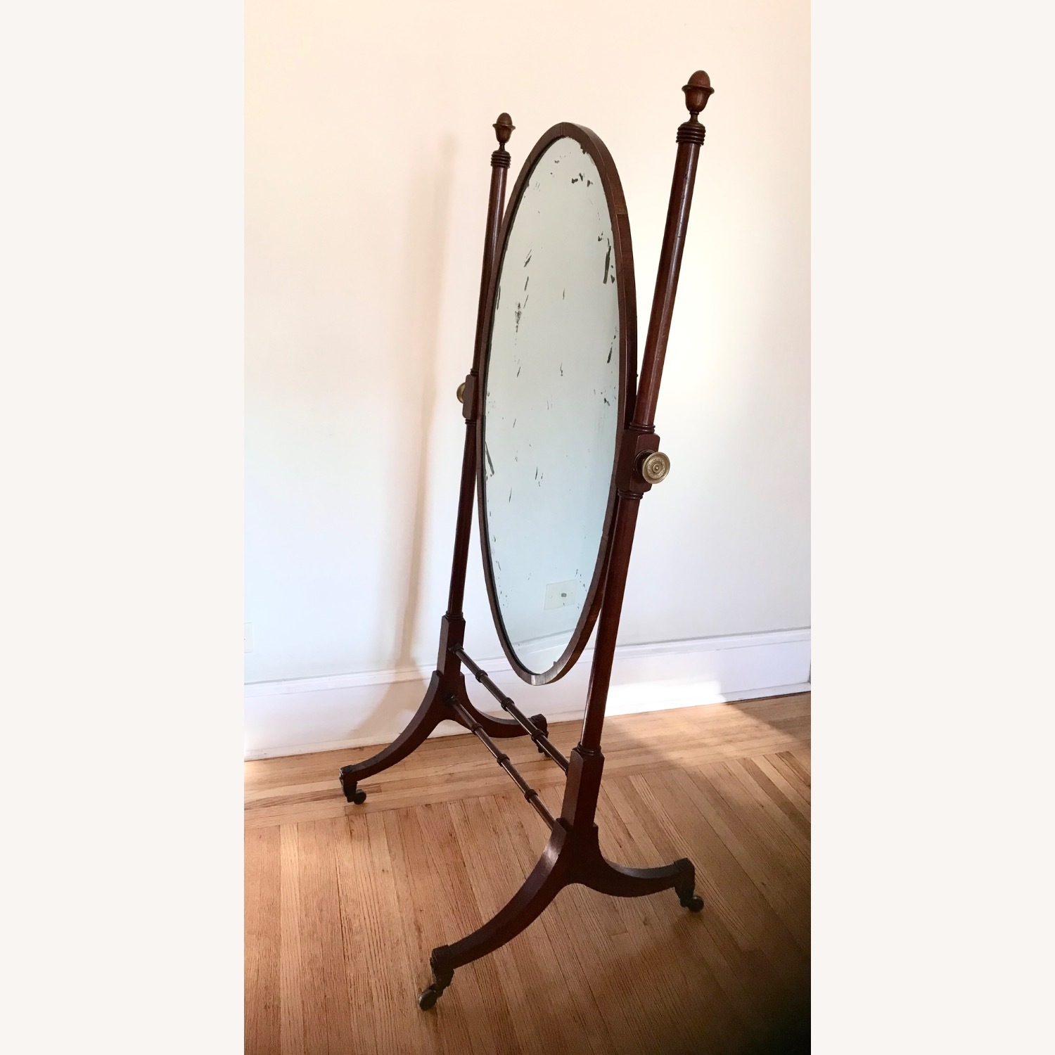 Antique English Floor Mirror - image-2