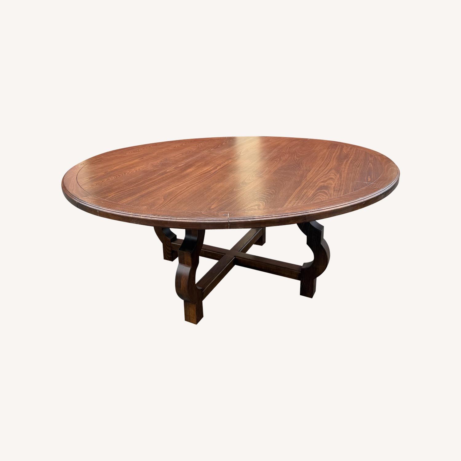 5' 10" Solid Wood Round Dining Table - image-0