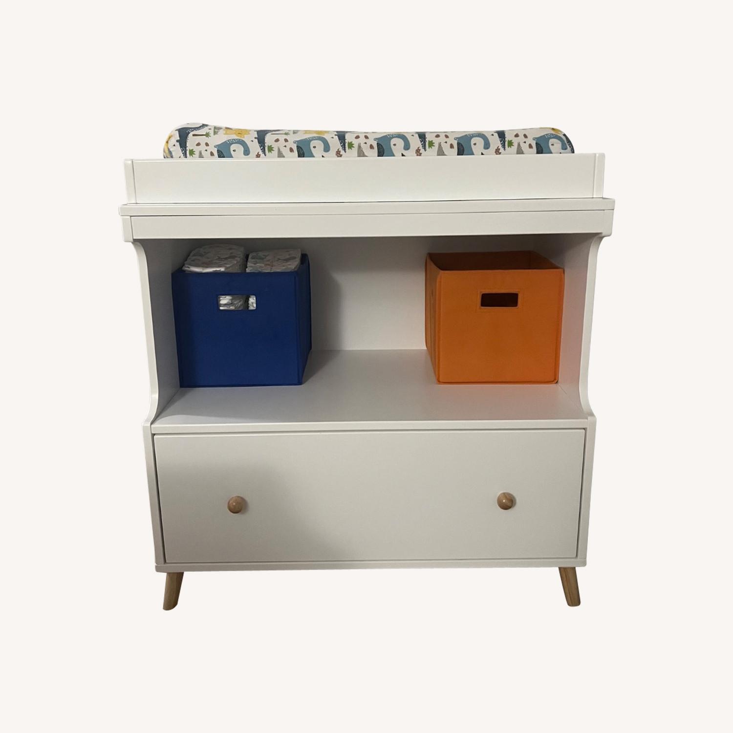 White Dresser With Changing Table Detachable - image-0
