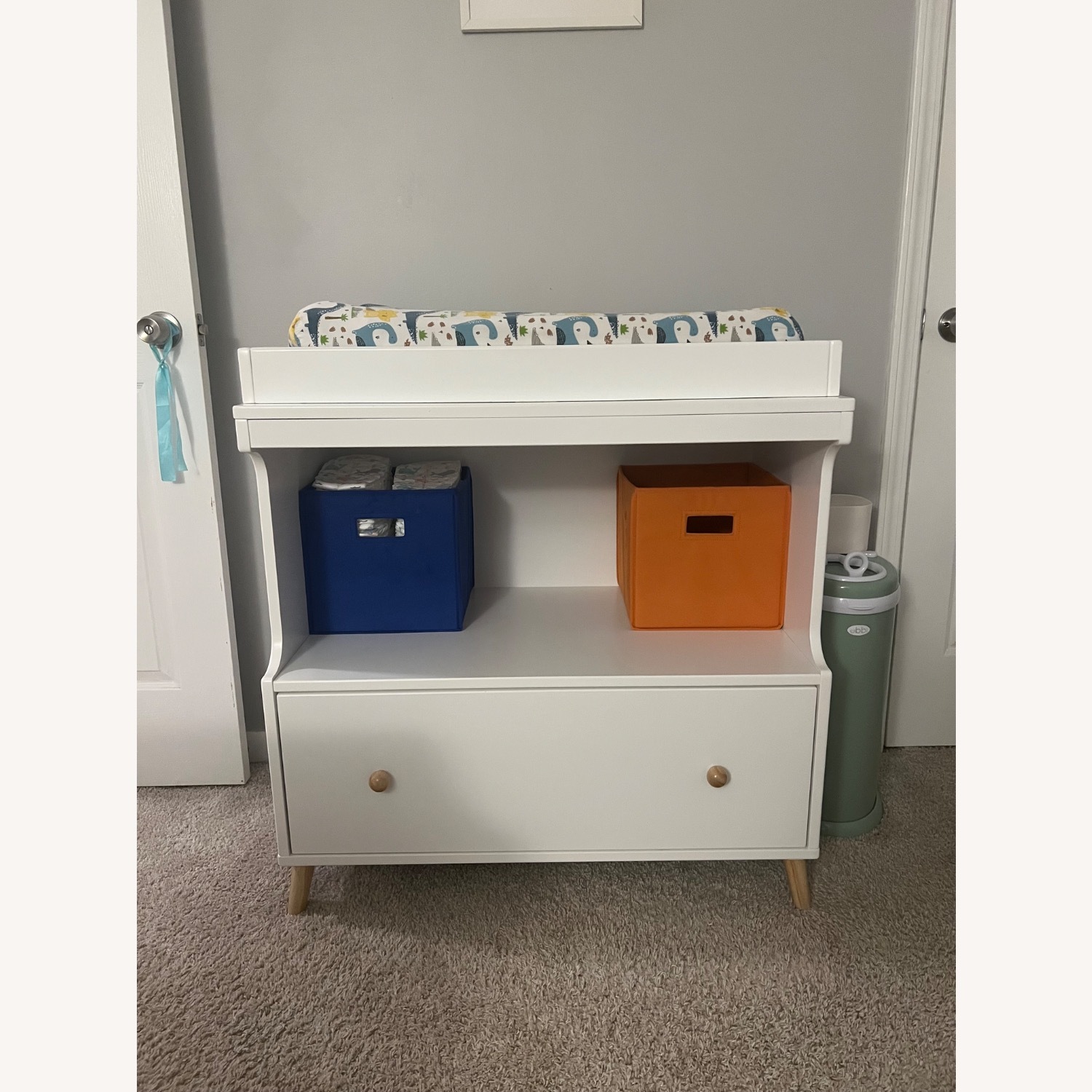 White Dresser With Changing Table Detachable - image-2