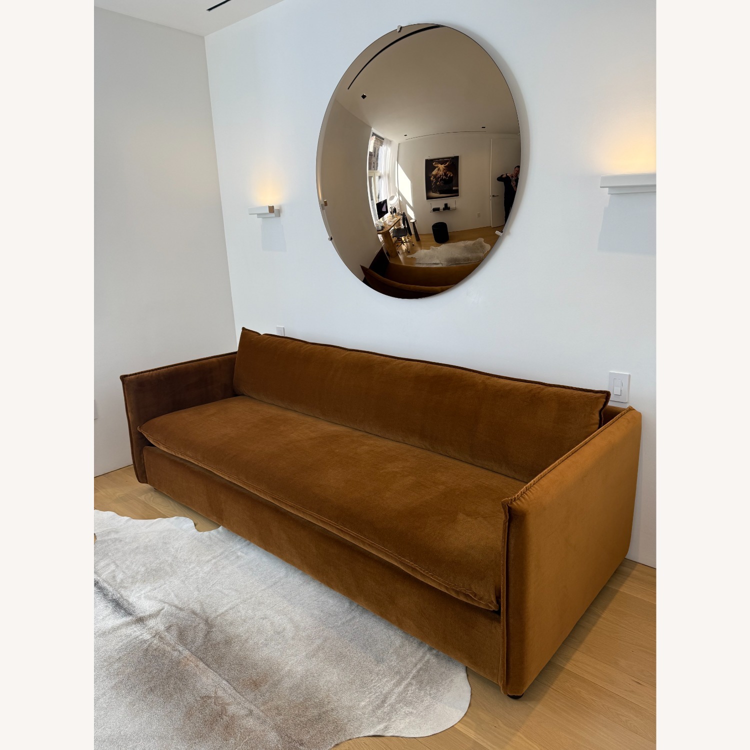 CB2 Corroy Sofa in Custom Como Velvet - image-4