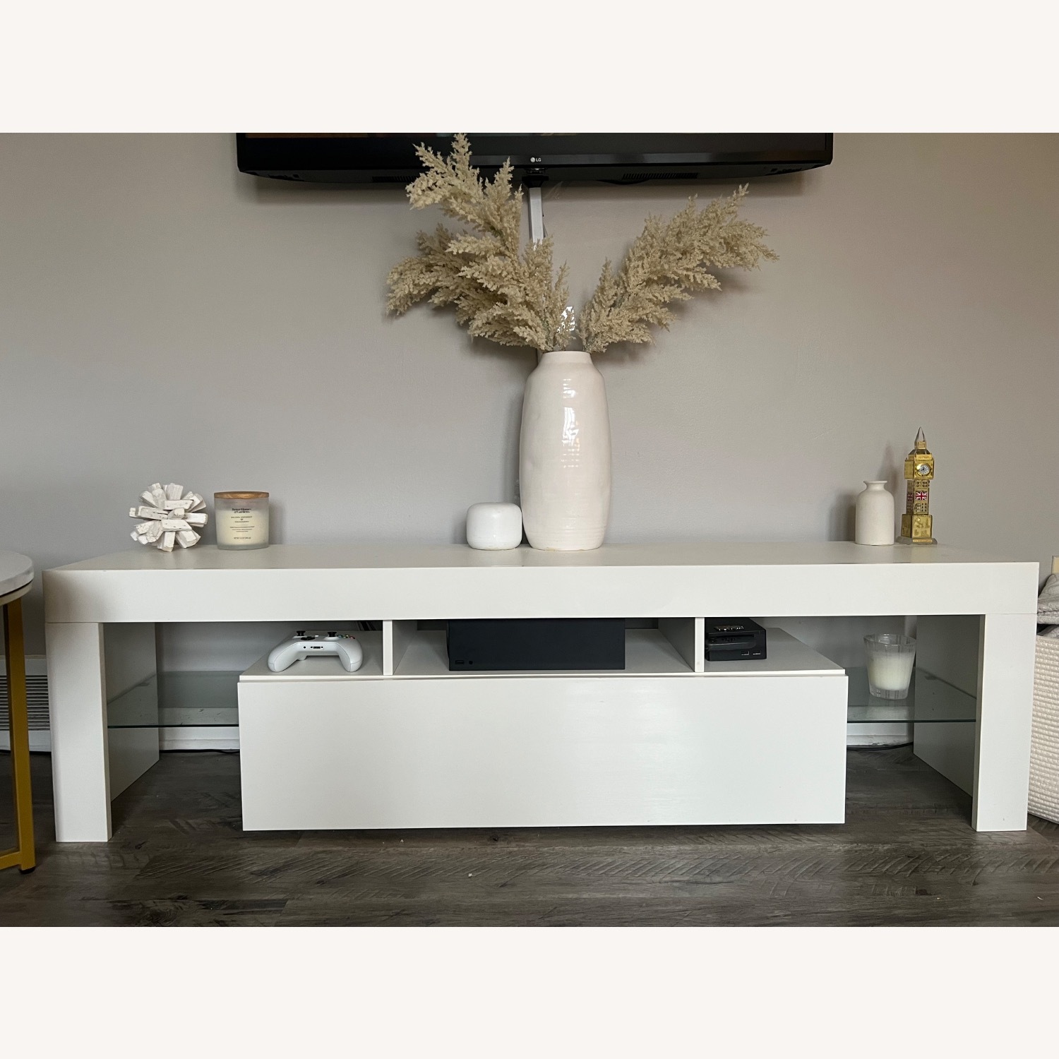 White TV Table/ Console - image-2