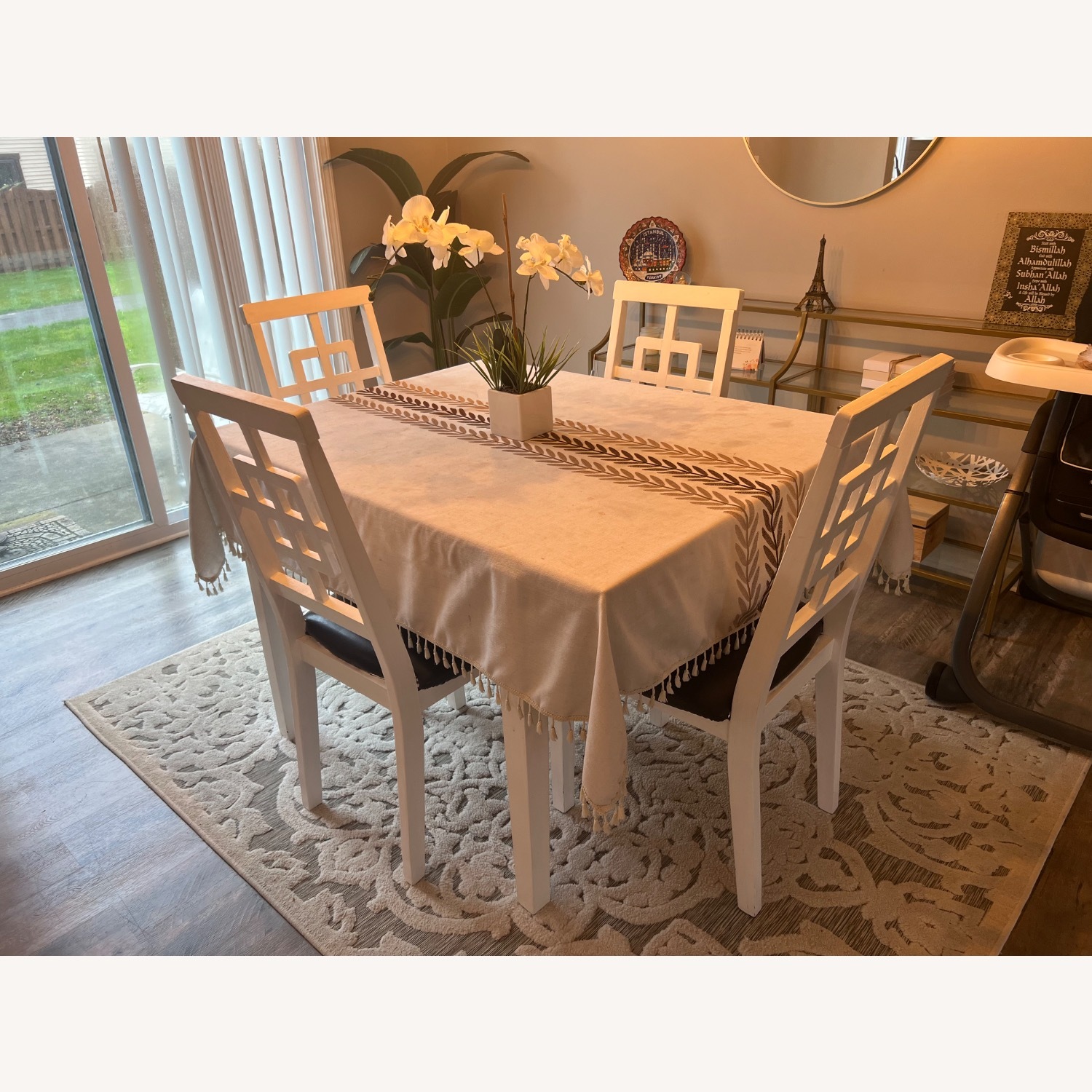 White Patterned Rug - image-2