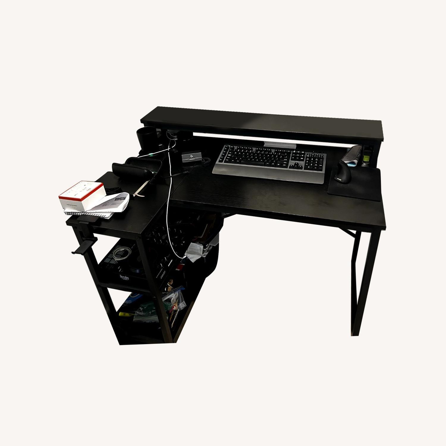 Inbox Zero Dominike L-shaped Hutch Desk - image-0