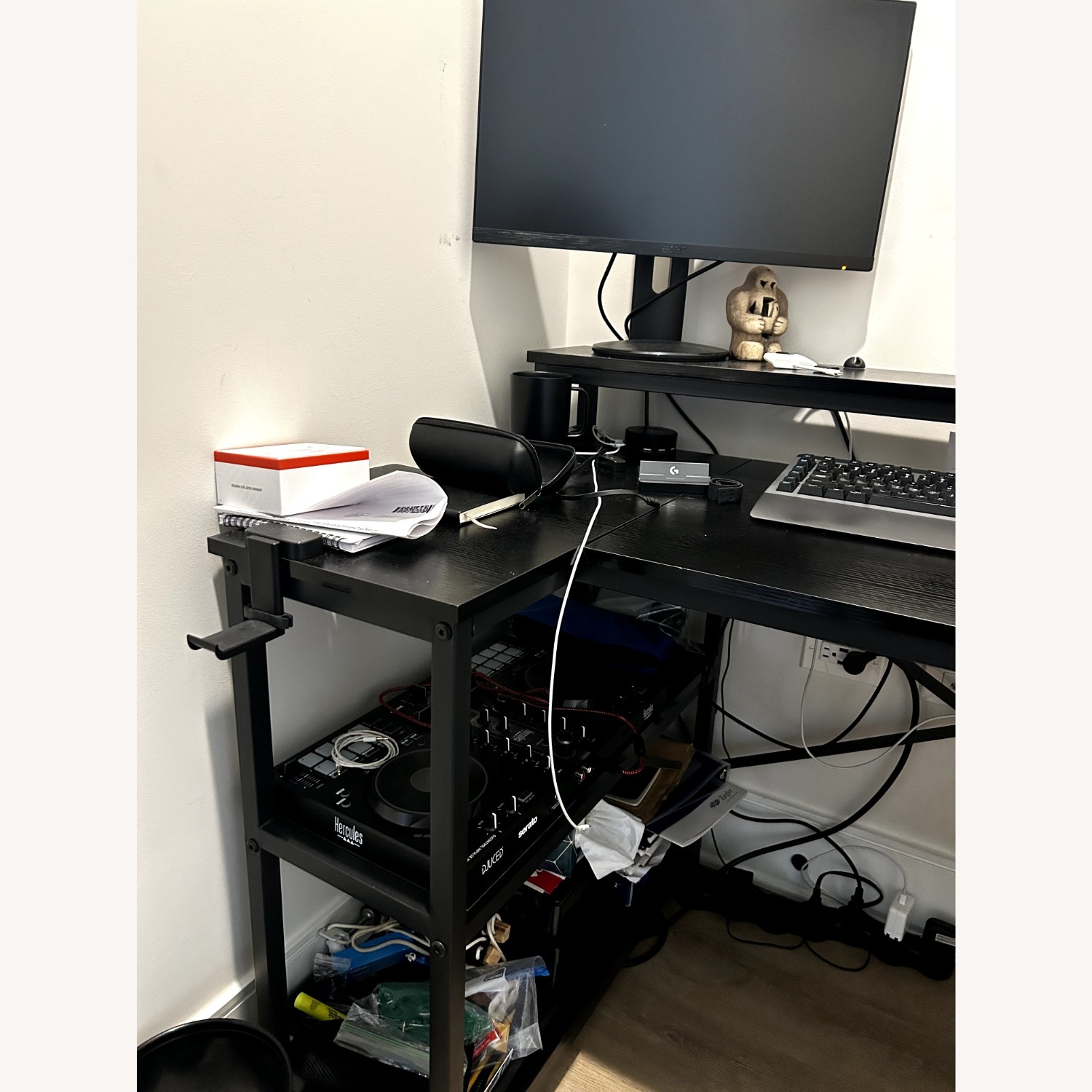 Inbox Zero Dominike L-shaped Hutch Desk - image-3