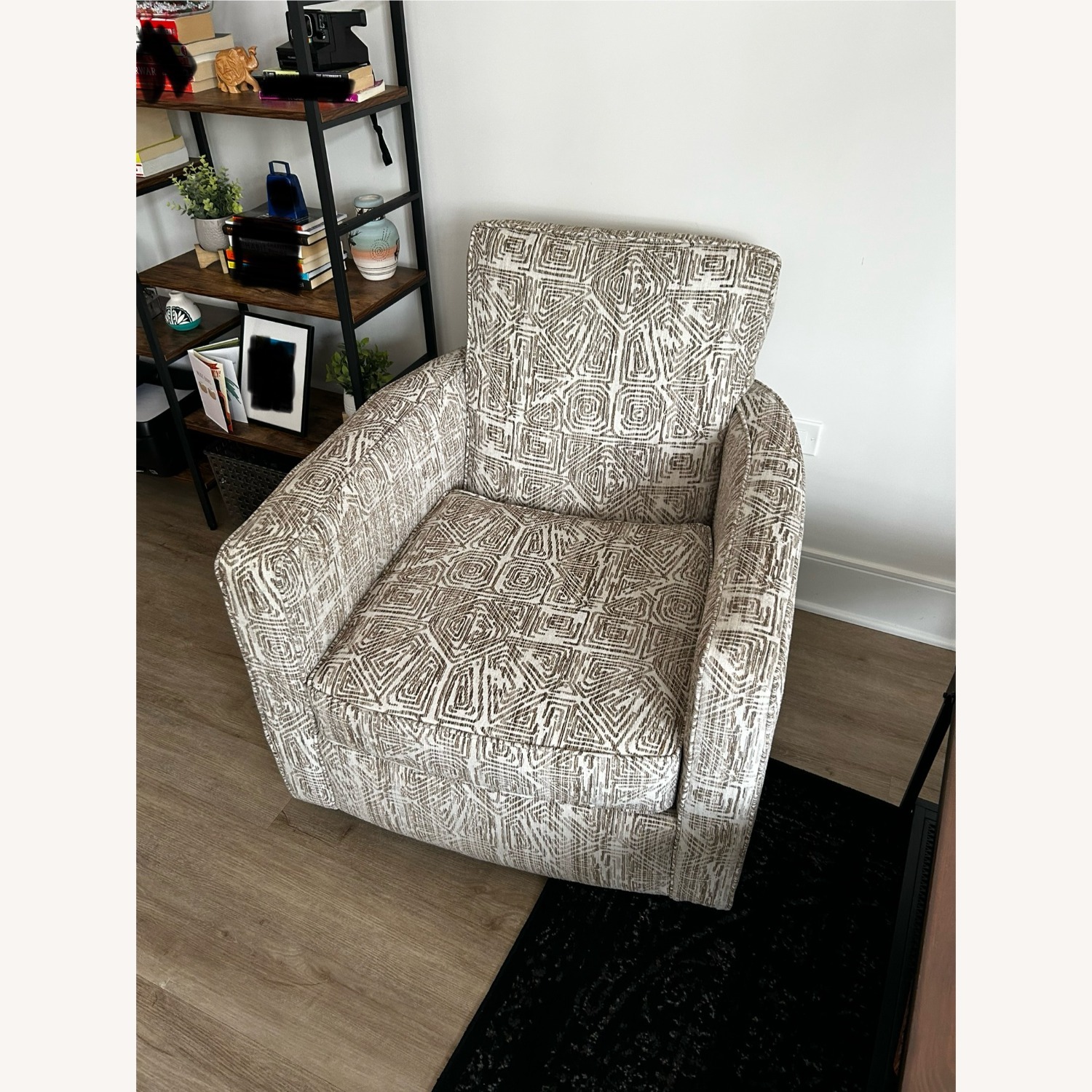 Macy's Geometric Swivel Accent Chair - image-2