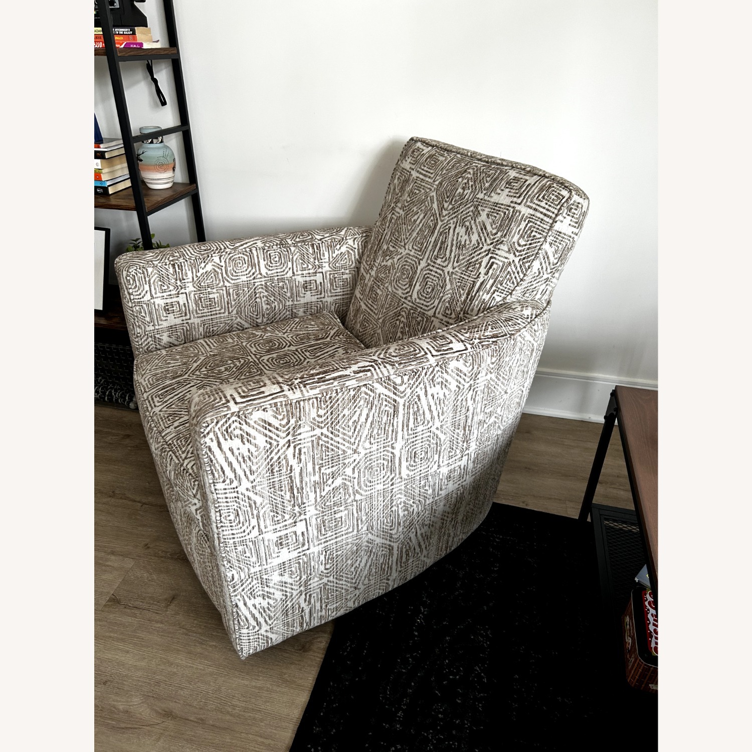 Macy's Geometric Swivel Accent Chair - image-4