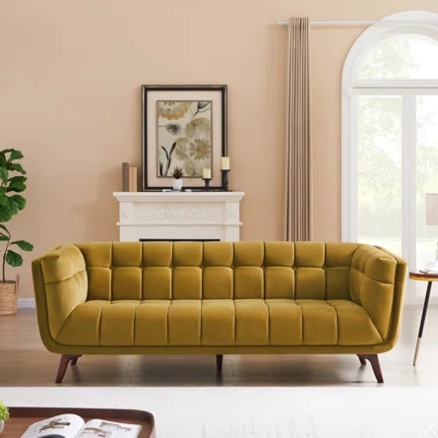 Mercury Row Ardrie Velvet Sofa - image-6