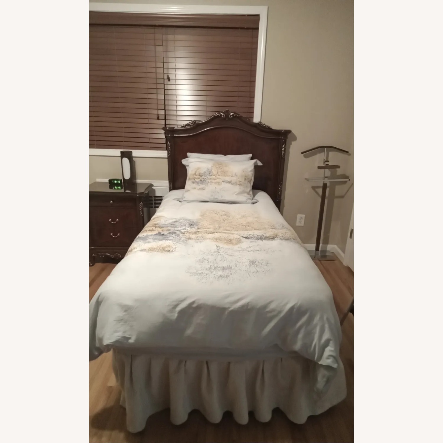 2 Twin Beds with Classic Wooden Headboards - image-2