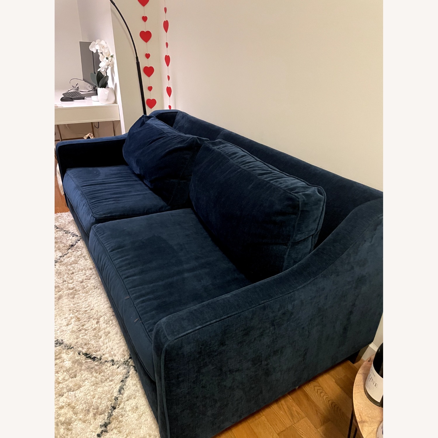 West Elm Paidge Sleeper Sofa Midnight Blue - image-3