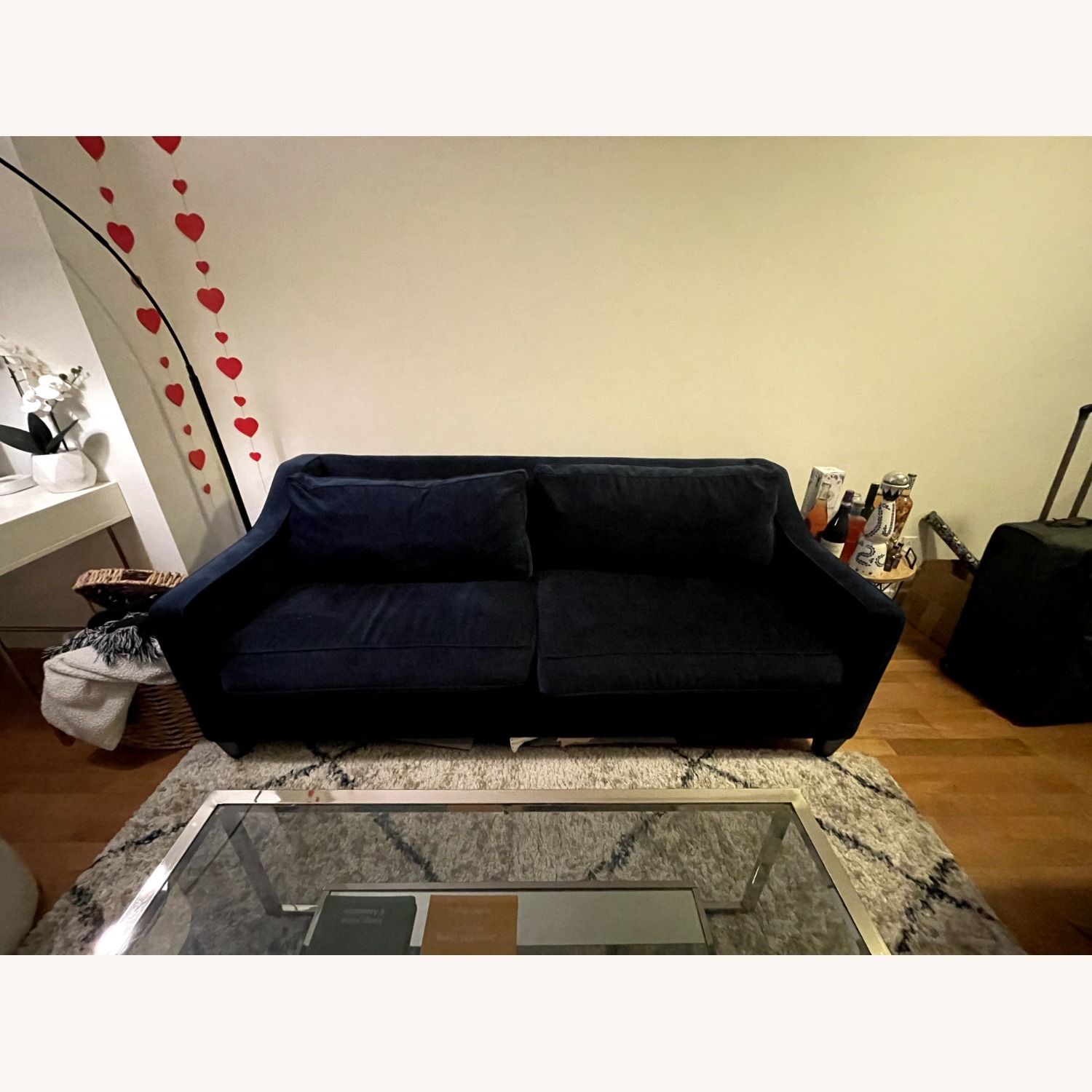 West Elm Paidge Sleeper Sofa Midnight Blue - image-2