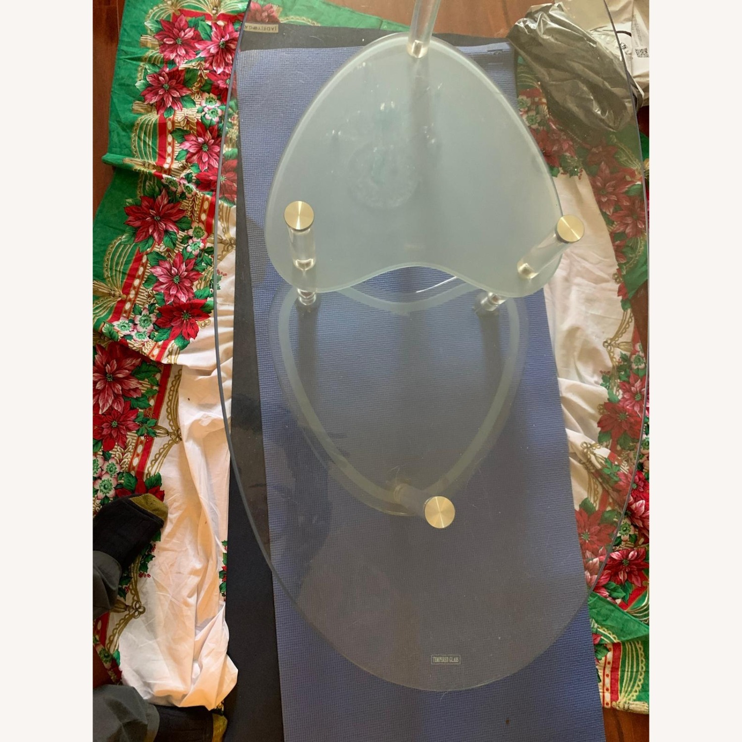 Glass Coffee Table 2 Tiers Shelf - image-3