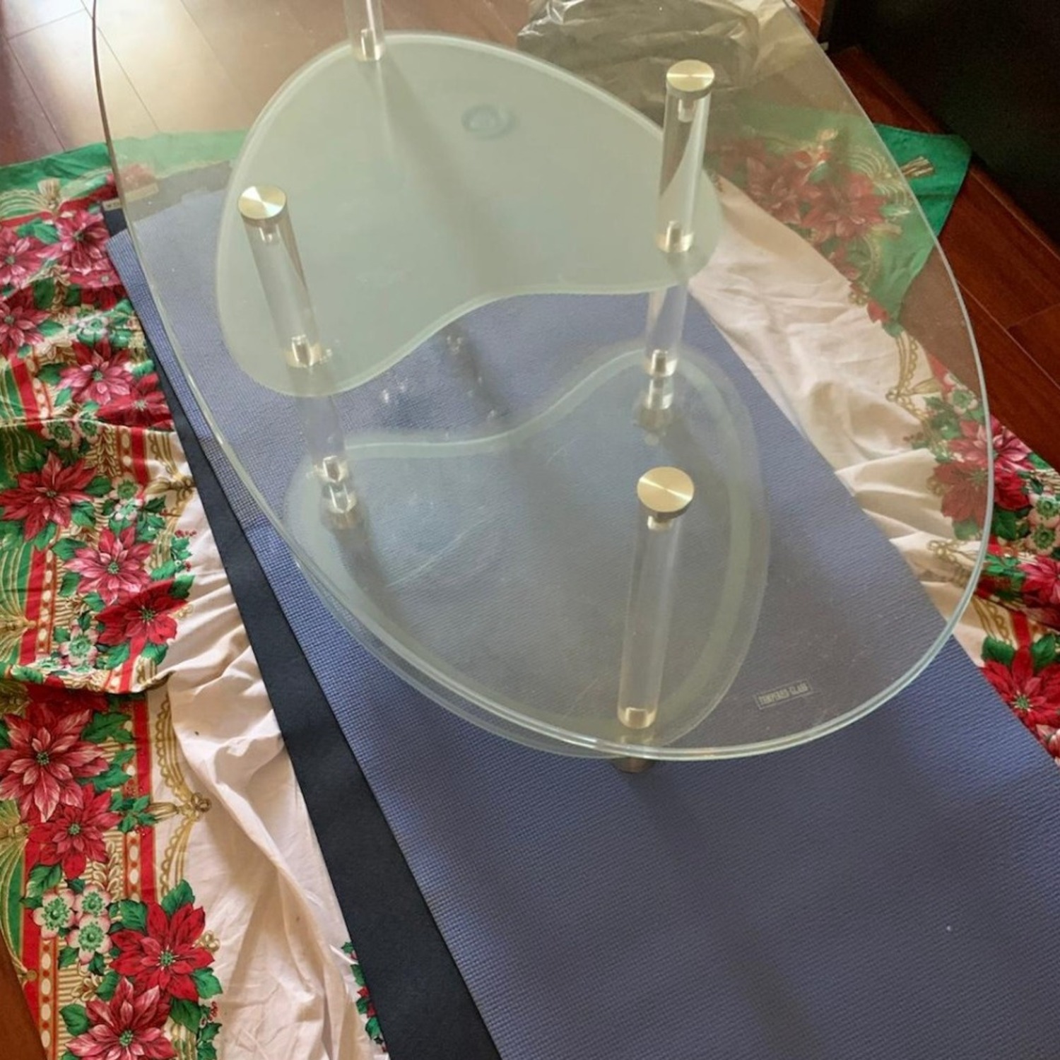 Glass Coffee Table 2 Tiers Shelf - image-2