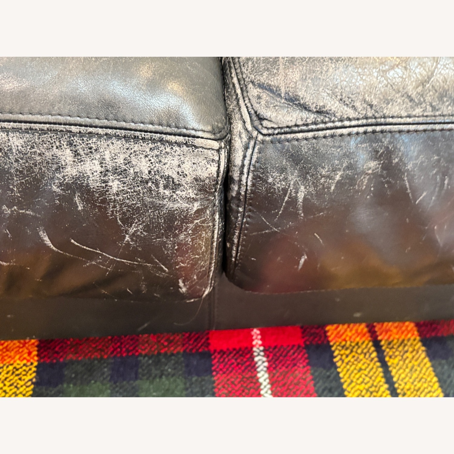 Designer Italian Leather Couch - image-3