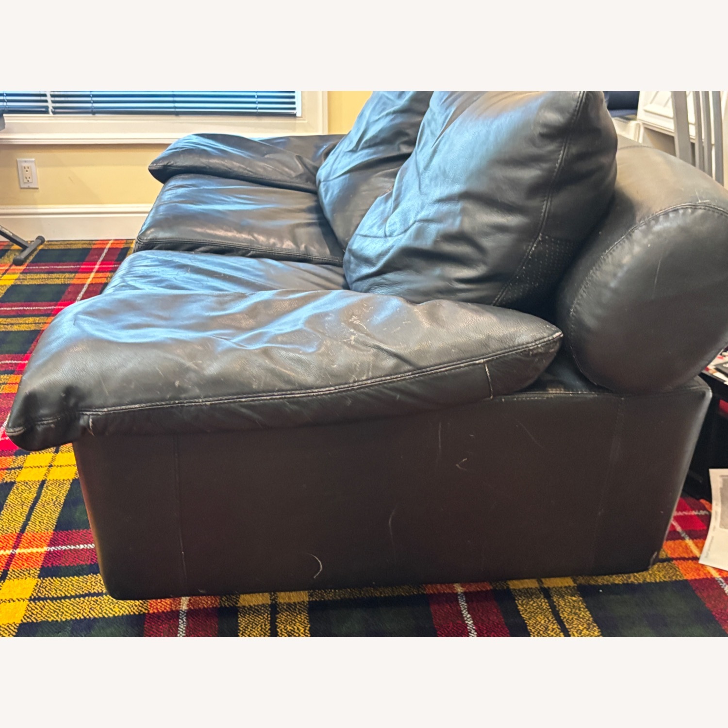 Designer Italian Leather Couch - image-1