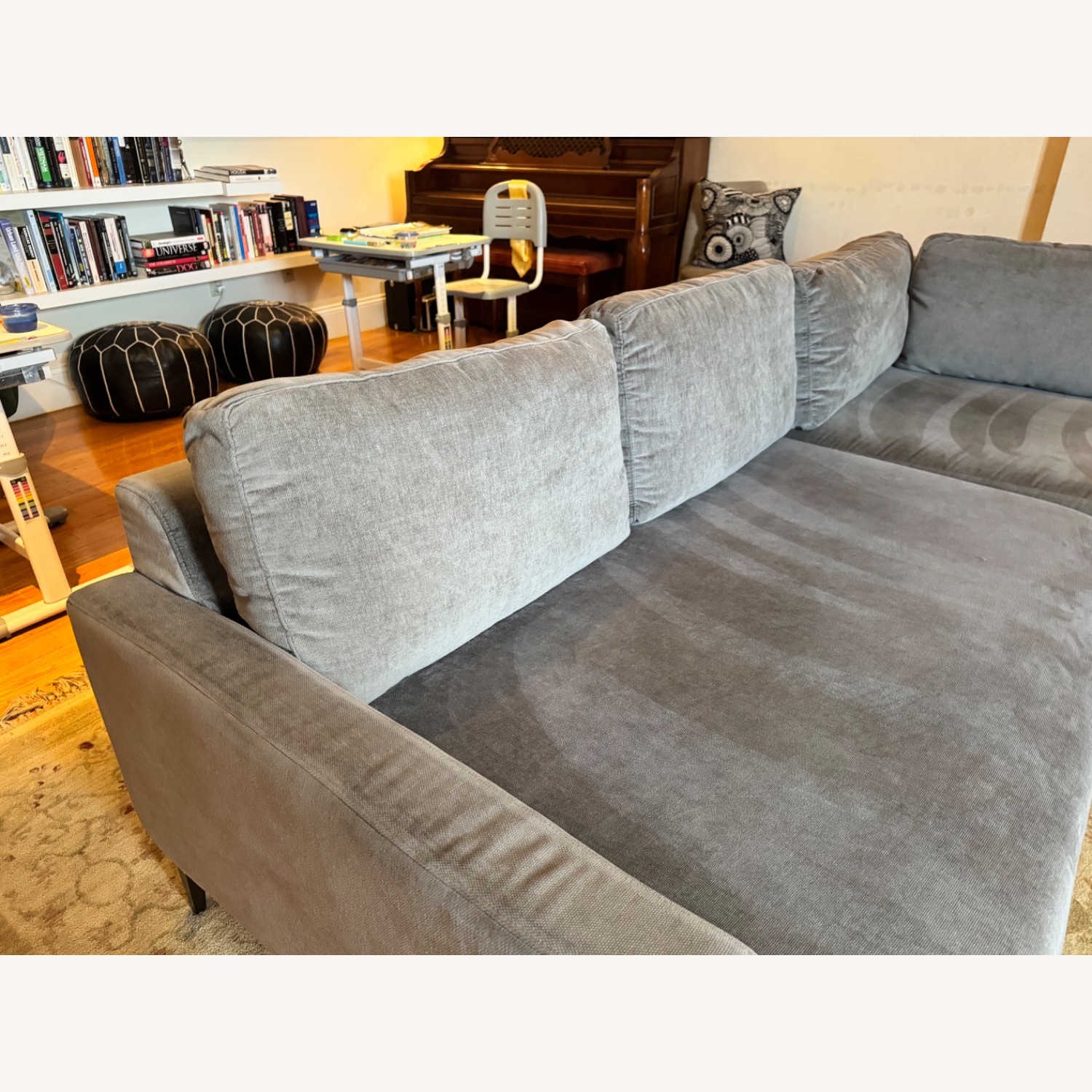 West Elm Andes 2-Piece Chaise Sectional Silver - image-6