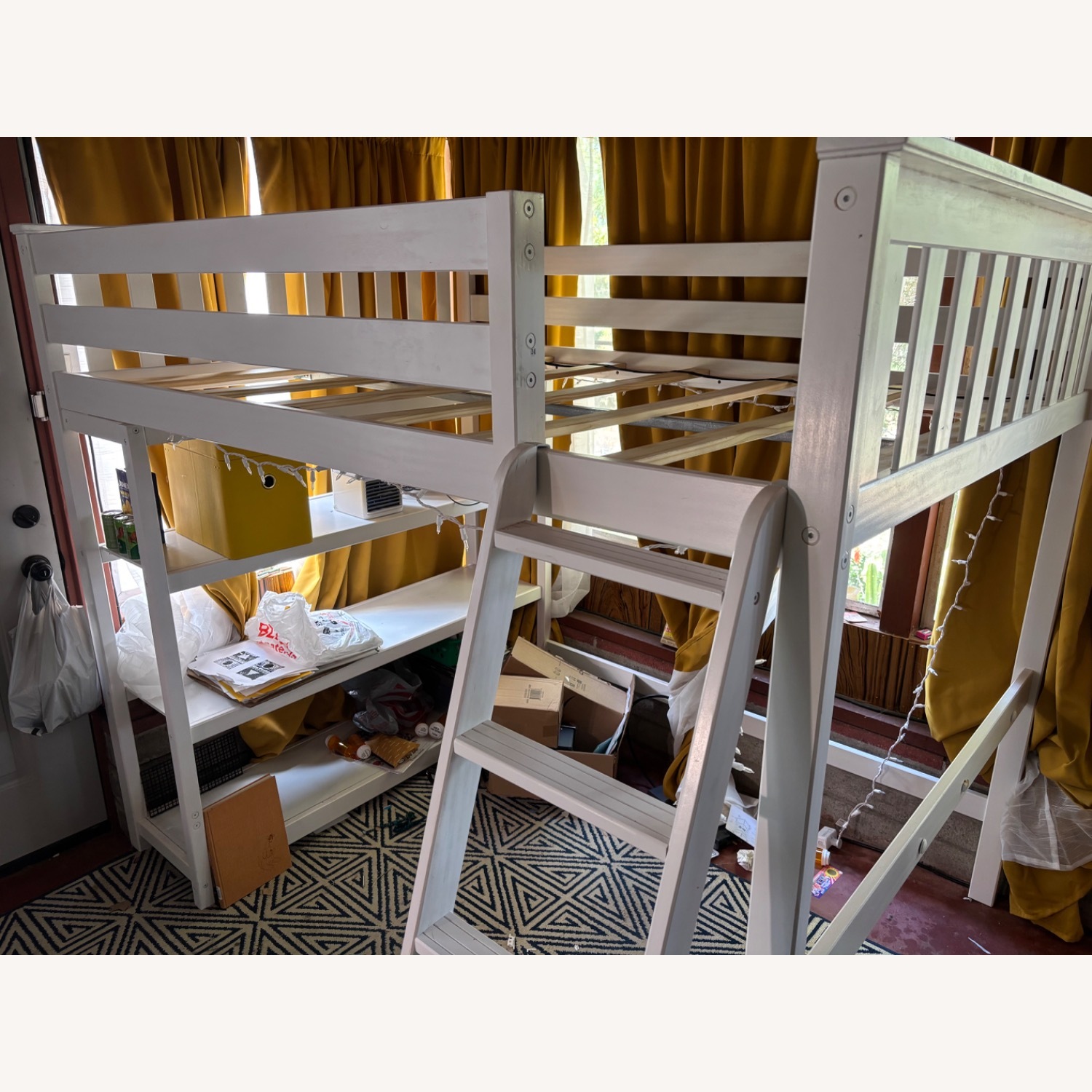 Full Loft Bed W Bookcase - image-1