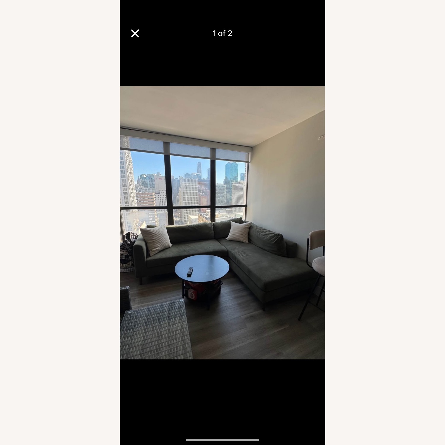 World Market Camile Velvet Green 2 Piece Sectional - image-1