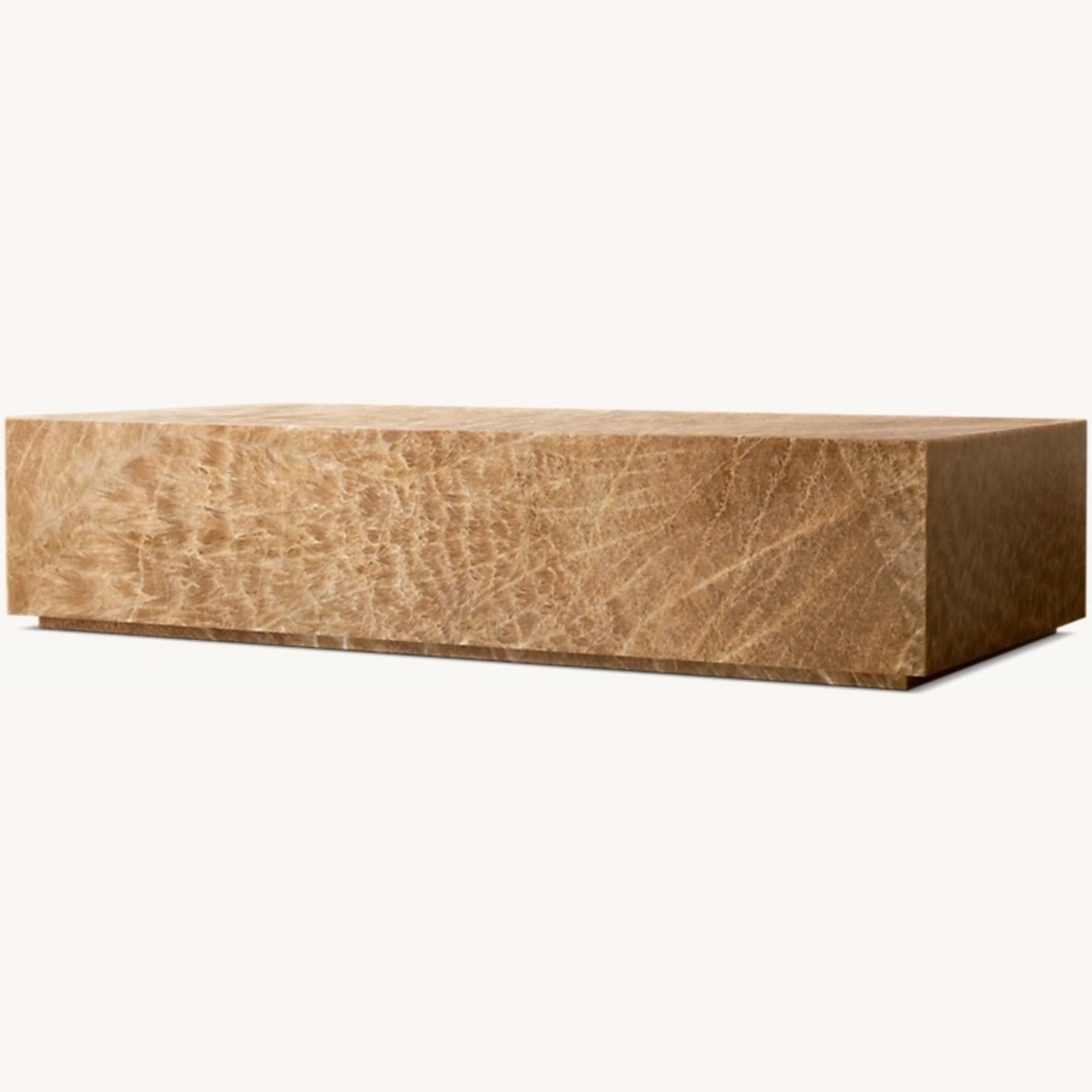 Restoration Hardware Rocco Coffee Table Latte Onyx - image-0