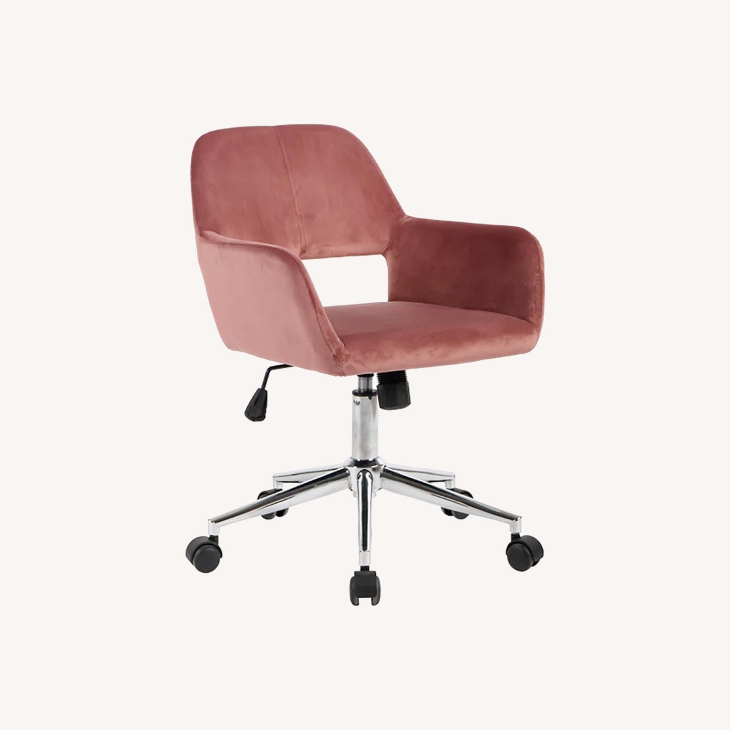 Wayfair Pink Office Chair with Wheels - image-0