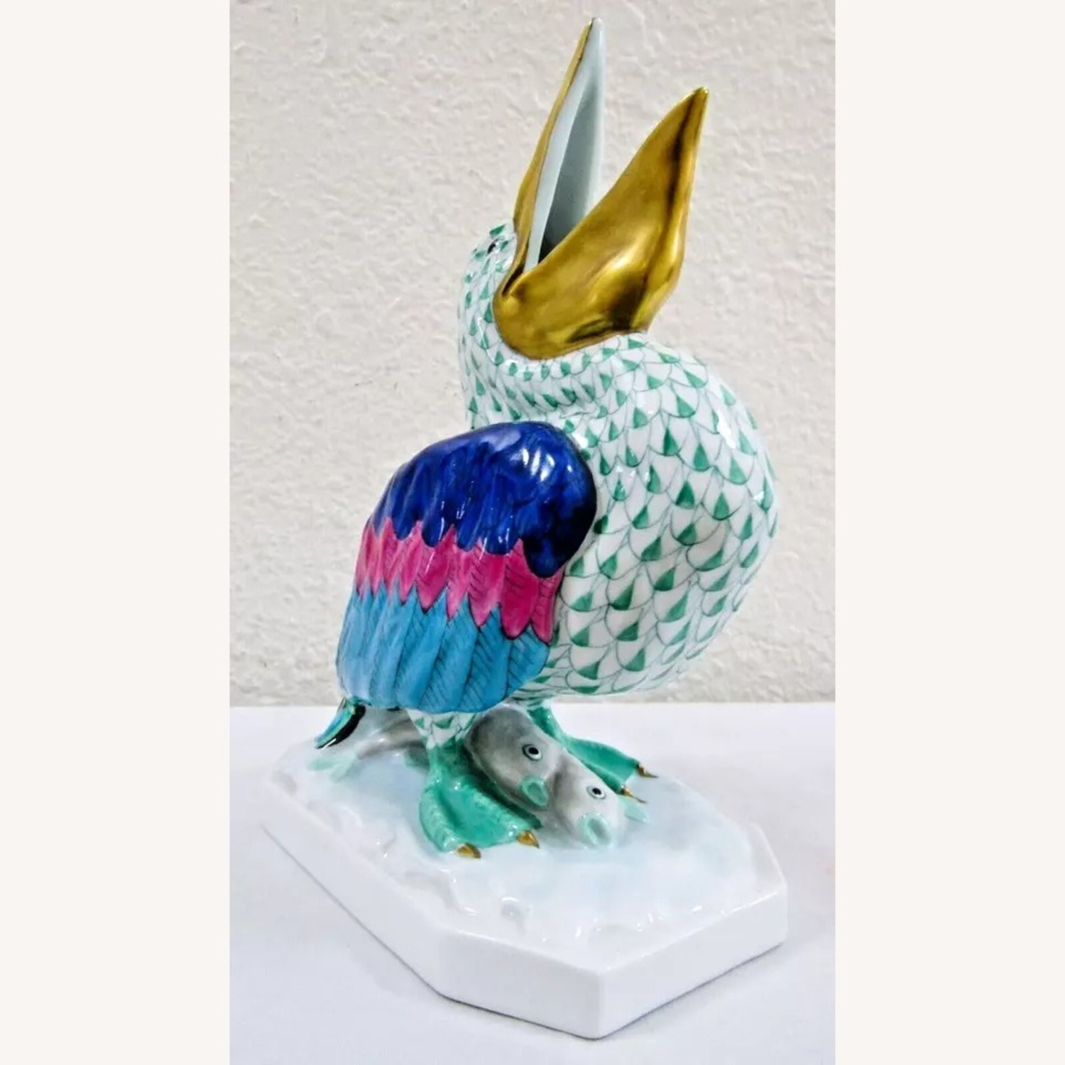 Herend Hungary Handpainted Large Pelican 5073 - image-1