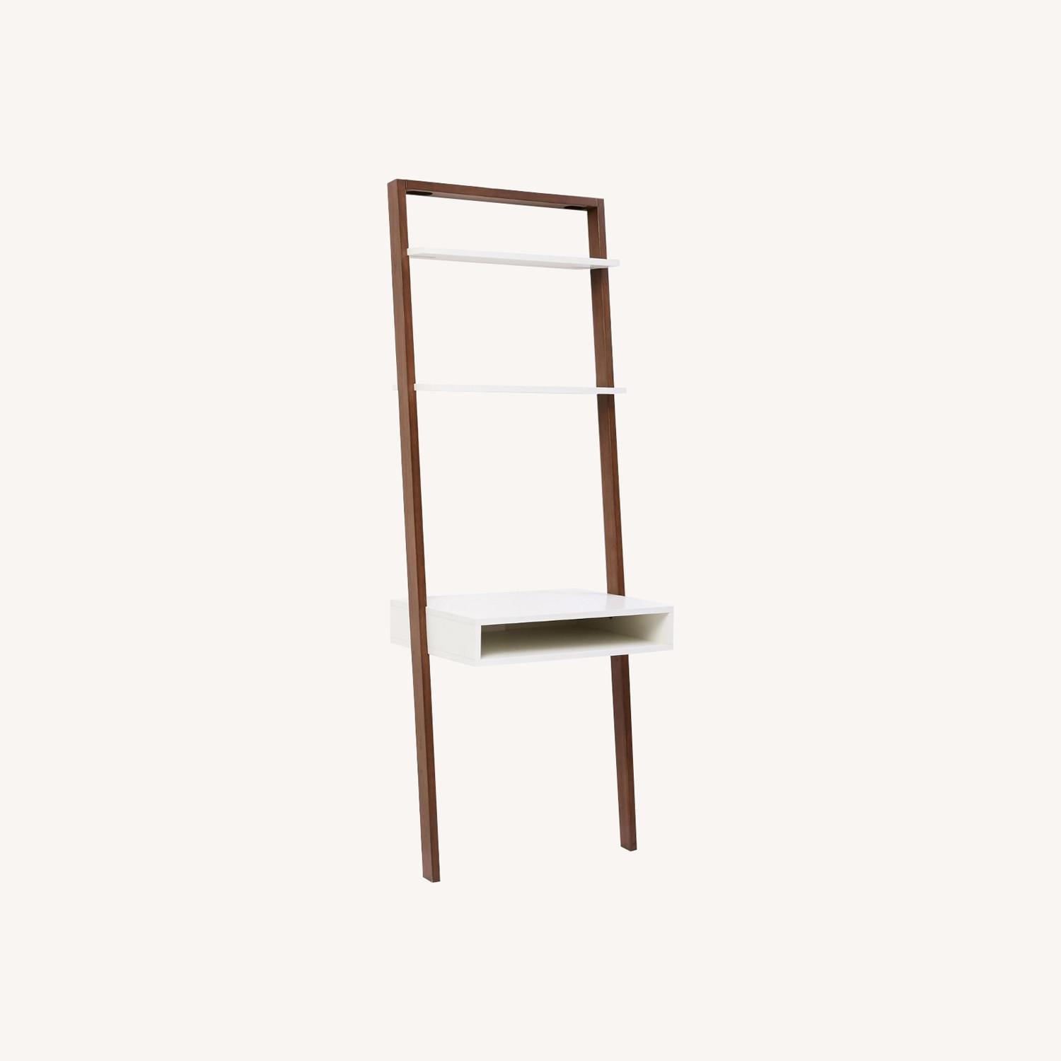 West Elm Ladder Shelf Wall Desk - image-0