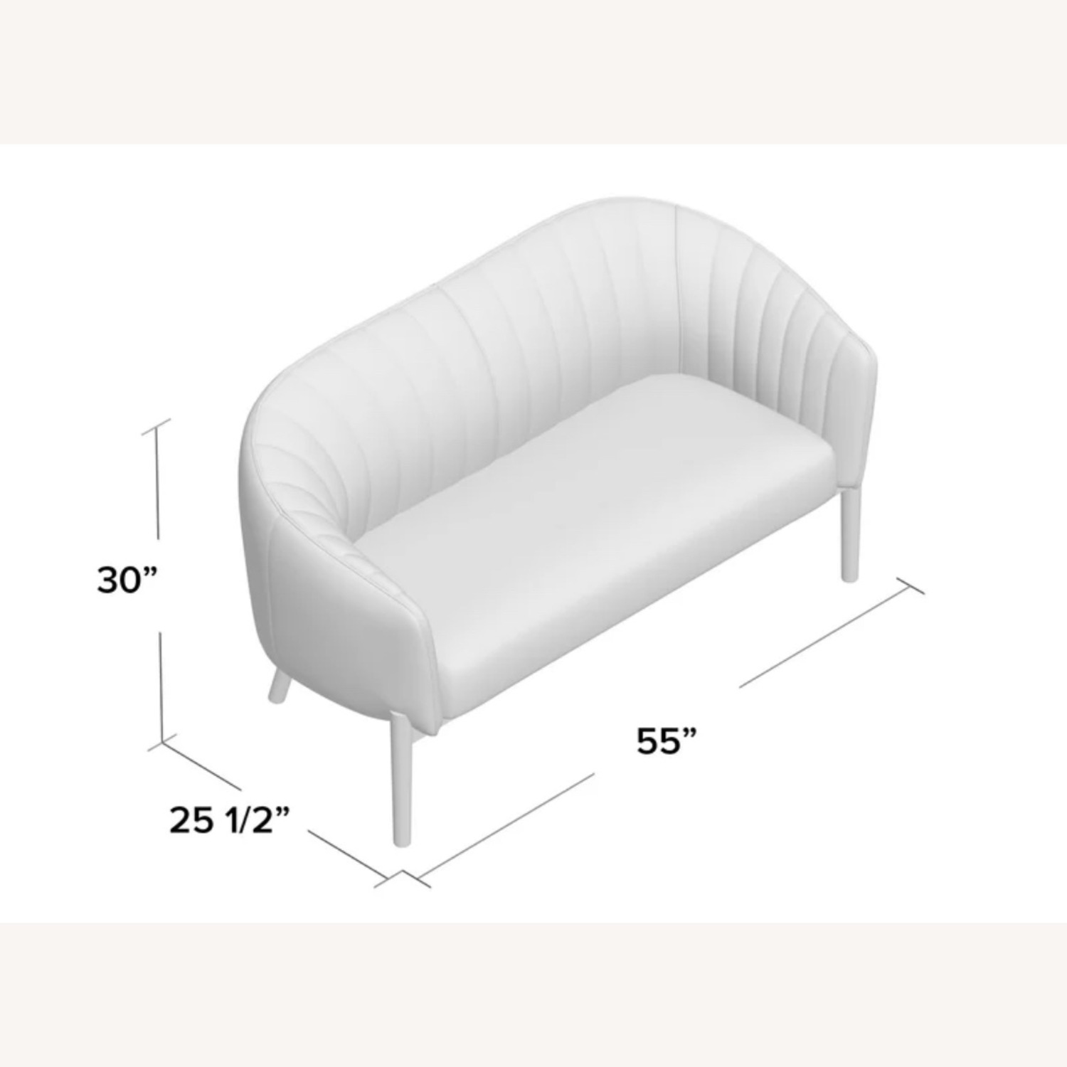 Kerby Recessed Arm Loveseat - image-3