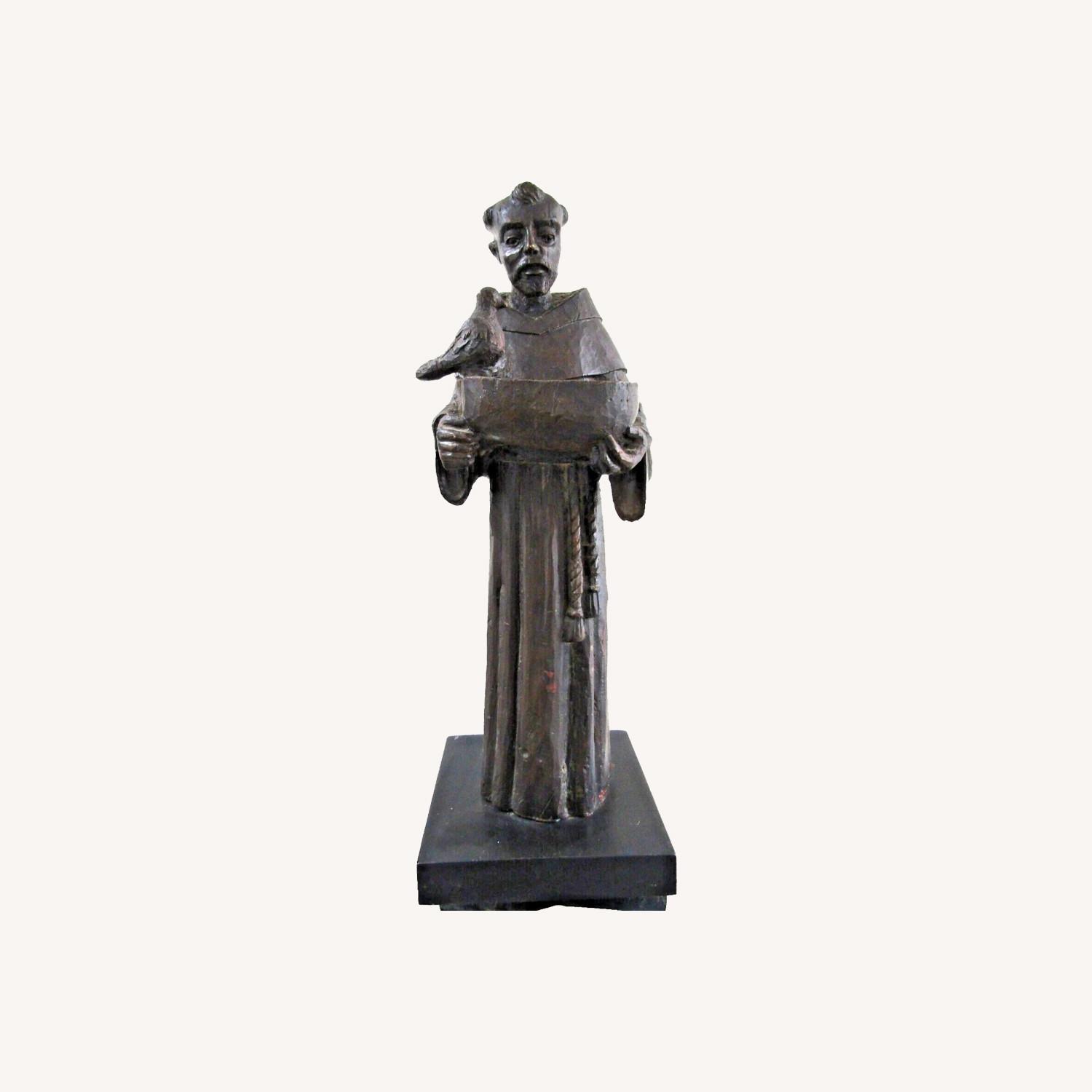 Nettle Creek Hand Carved Sculpture of St. Francis - image-0