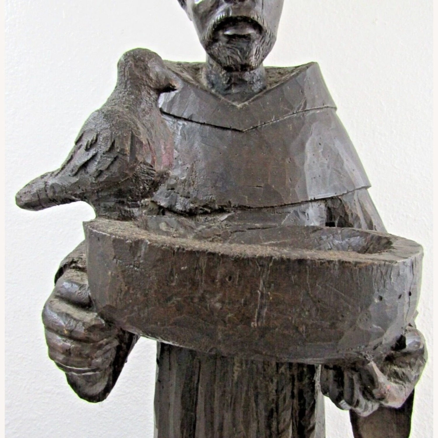 Nettle Creek Hand Carved Sculpture of St. Francis - image-3