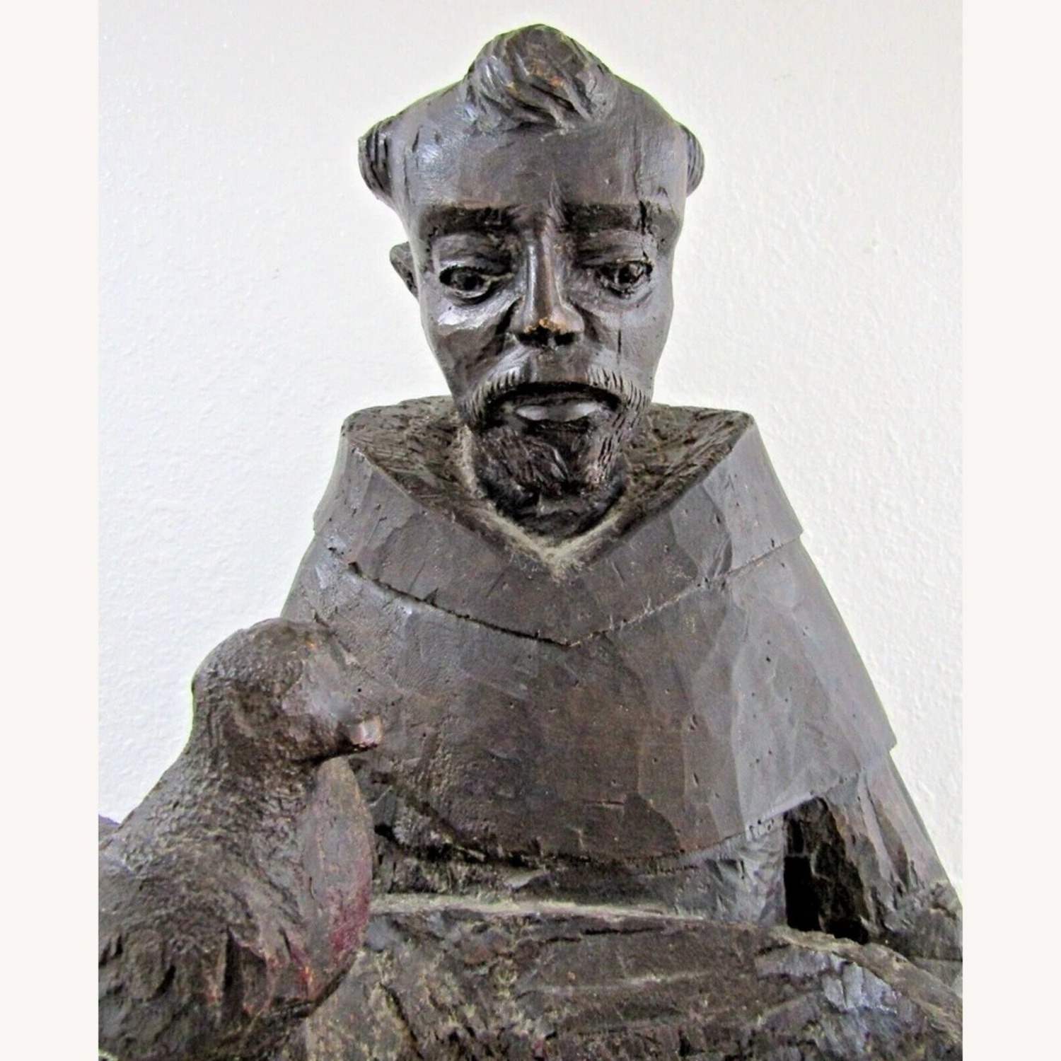 Nettle Creek Hand Carved Sculpture of St. Francis - image-2