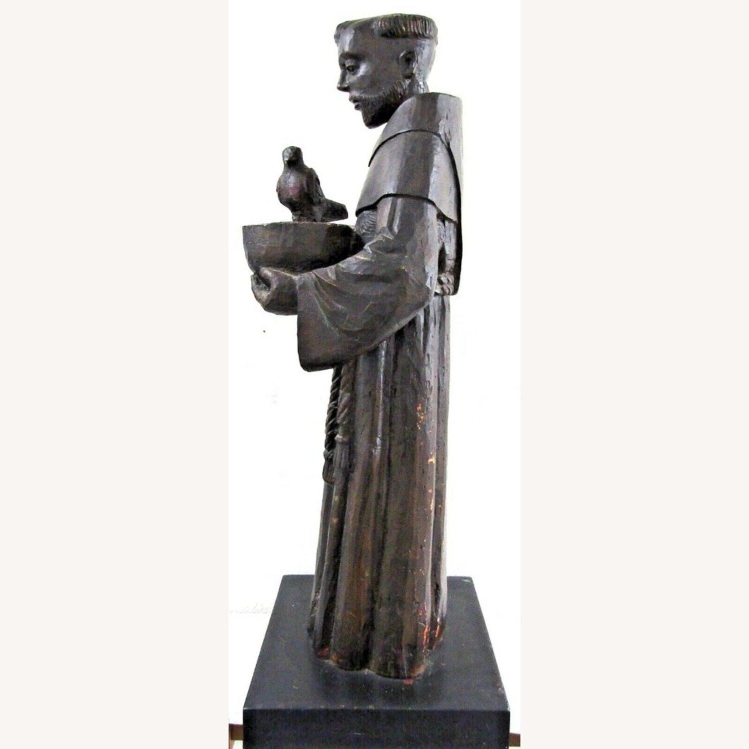 Nettle Creek Hand Carved Sculpture of St. Francis - image-6