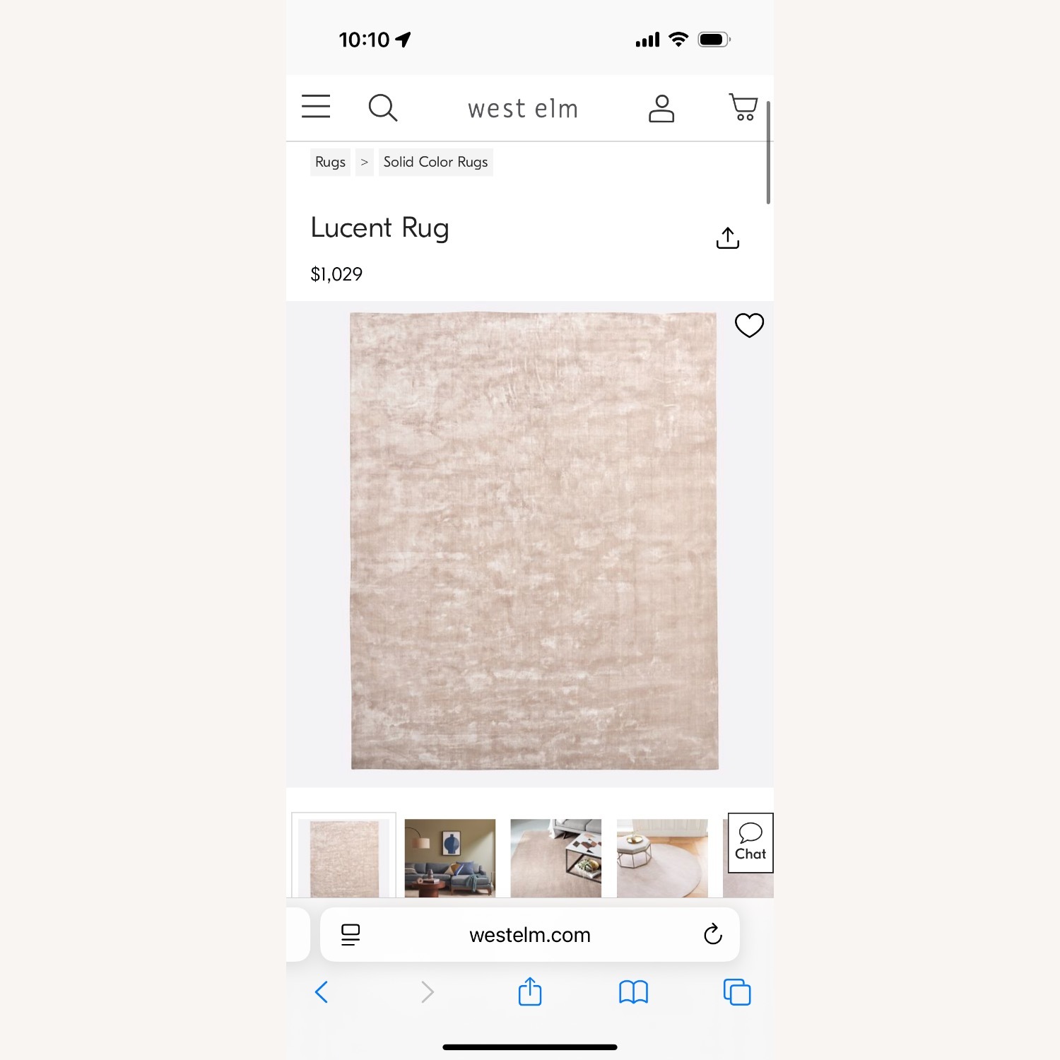 West Elm Lucent Rug - Dusty Blush (8x10) - image-3