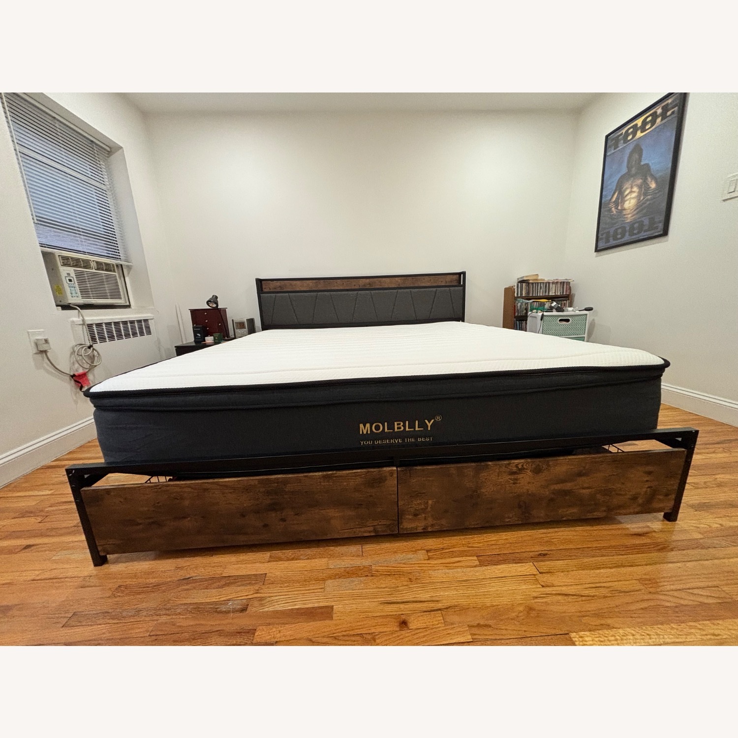 Metal King-Sized Bed Frame - image-1
