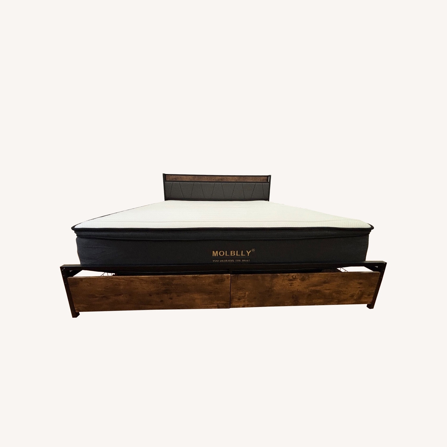 Metal King-Sized Bed Frame - image-0