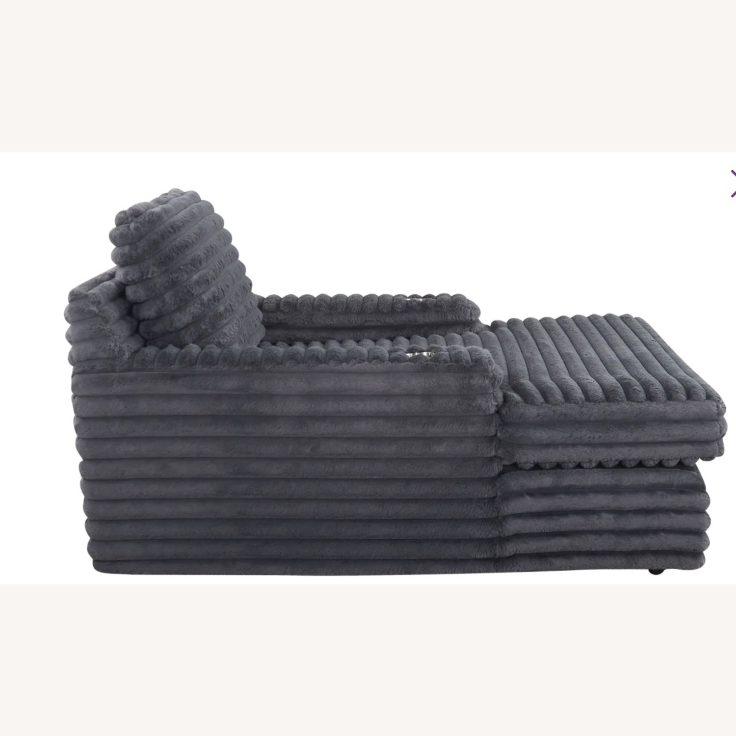 Raymour & Flanigan Woolly Double Chaise - image-3