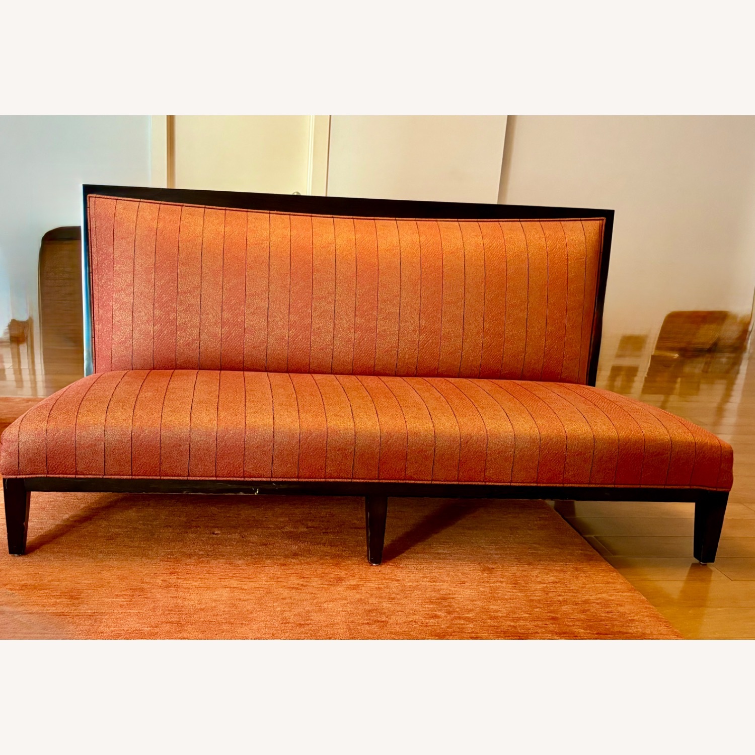 Orange Dolma Sofa w Coordinating Pillows - image-1