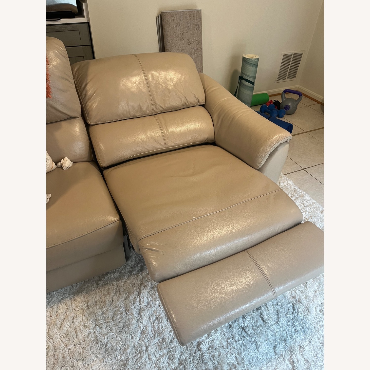 Havertys Leather Loveseat - image-3