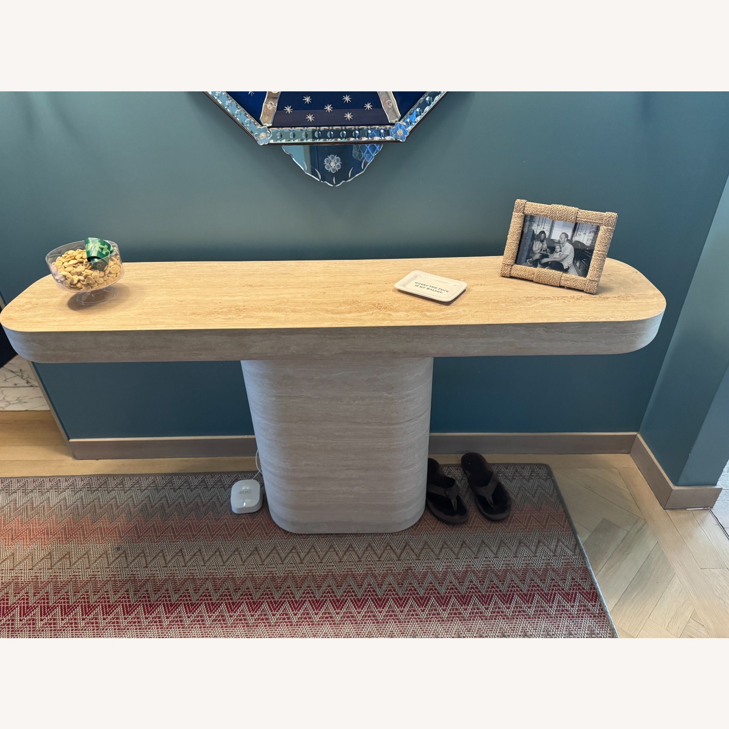 Restoration Hardware Vitolo Carved Console Table - image-1