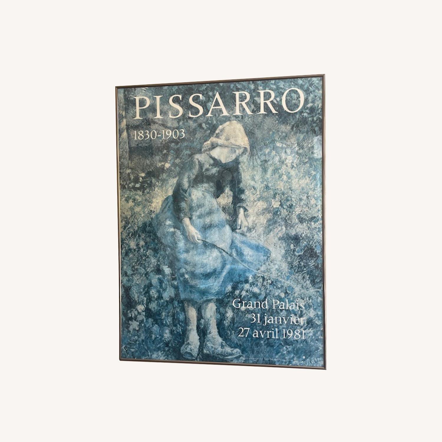 Vintage Paris Pissarro Grand Palais Framed Poster - image-0